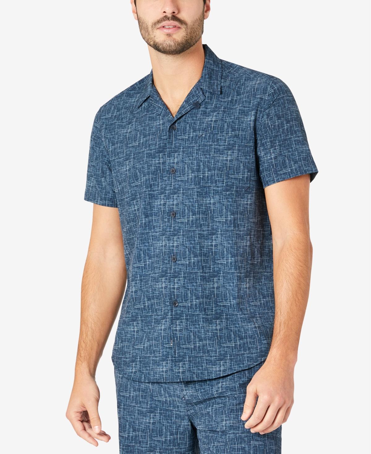 Kenneth Cole Mens Performance Short-Sleeve Resort Camp Shirt Product Image