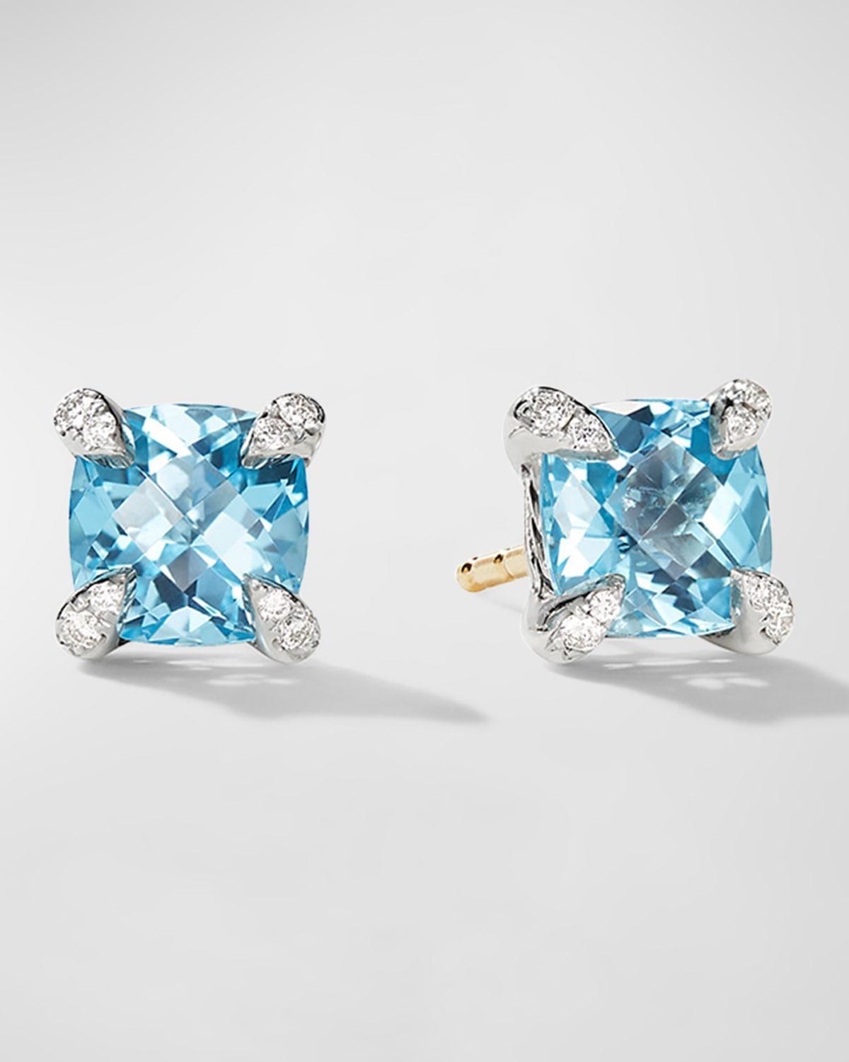 David Yurman Chatelaine Stud Earrings with Amethyst and Diamonds Product Image