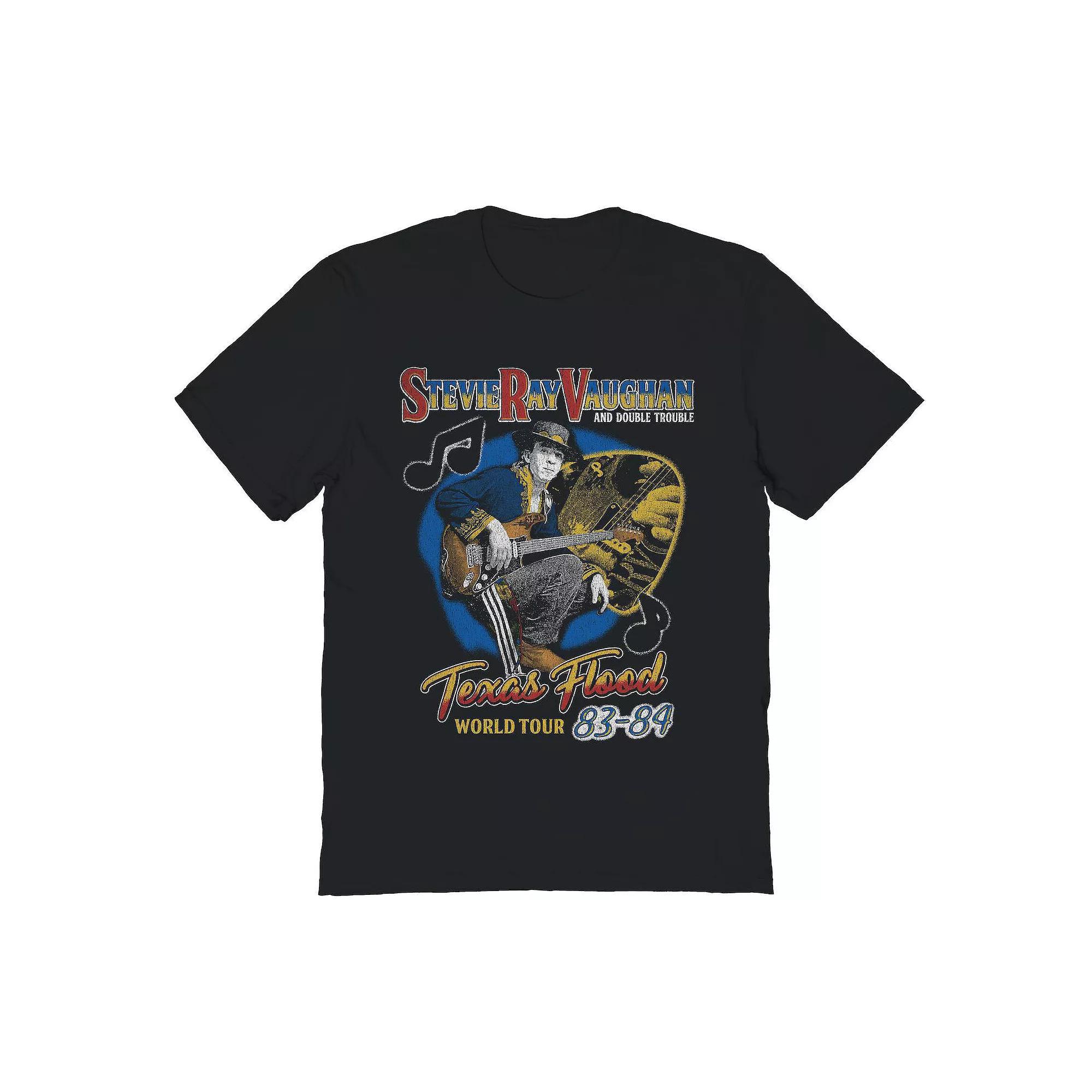 Men's Stevie Ray Vaughn Texas Flood 83 84 Graphic Tee, Size: Large, Black Product Image