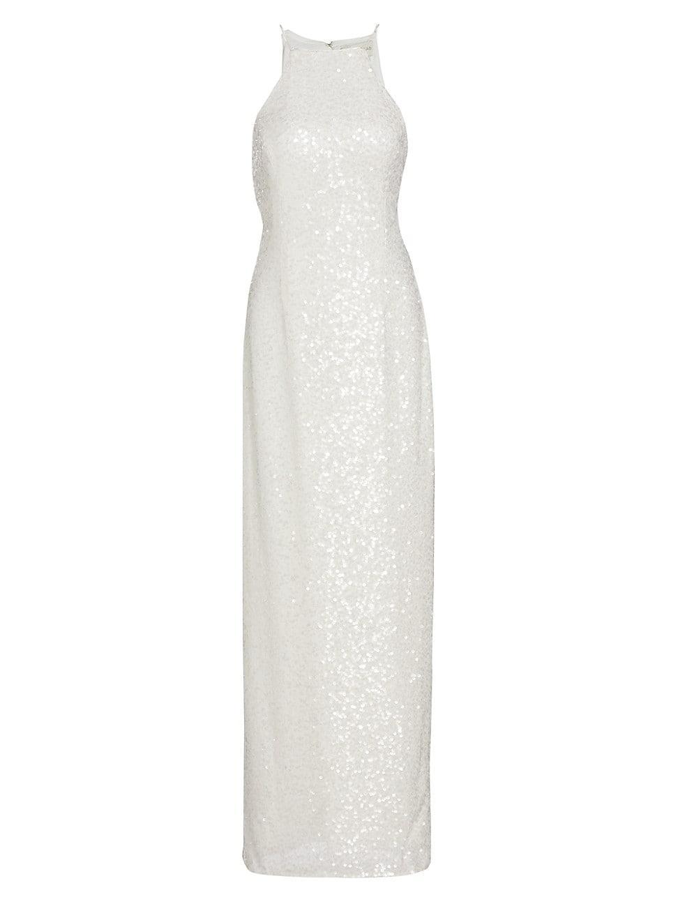 Womens Morgan Sequined Cut-Out Gown Product Image