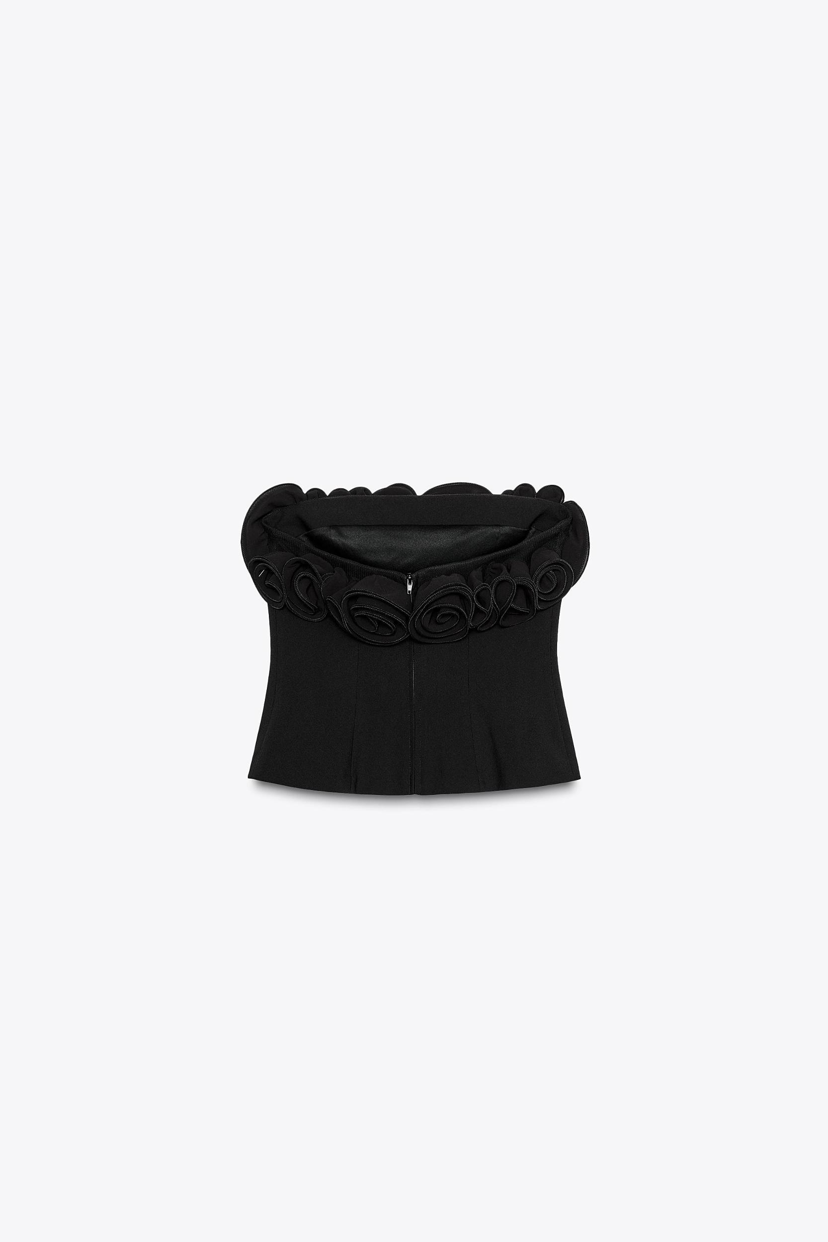 FLORAL STRAPLESS TOP Product Image