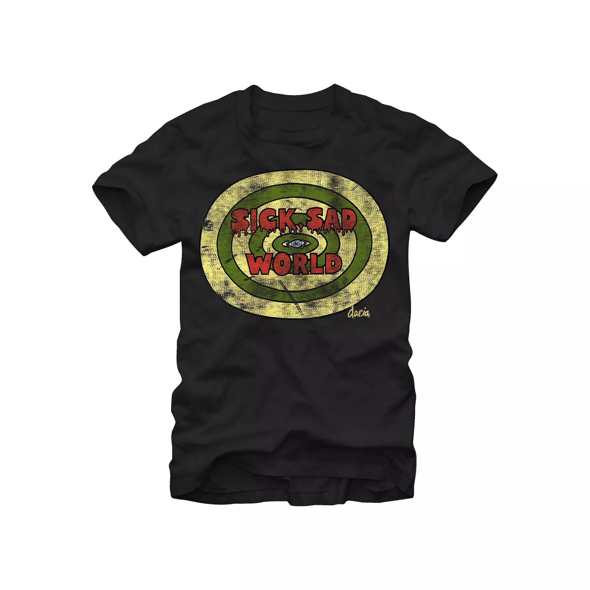 Men's Daria Sick Sad World Graphic Tee, Size: XXL, Black Product Image