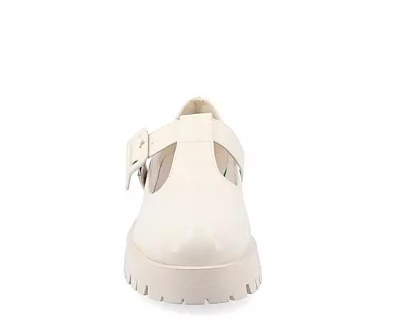 Journee Suvi Tru Comfort Foam Womens Mary Jane Flats Ivory Product Image