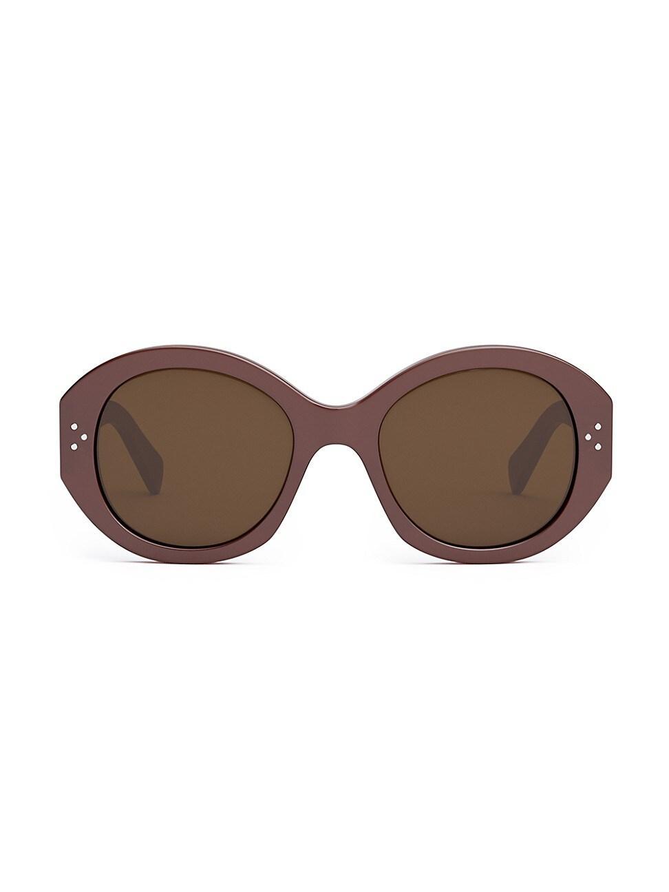 Womens 53MM Crystal-Embellished Round Sunglasses Product Image