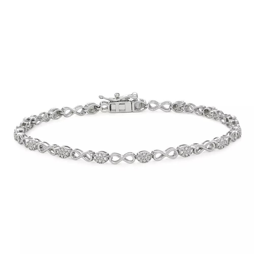 HDI 1/5 Carat T.W. Diamond Bracelet, Women's, Size: 7, Sterling Product Image