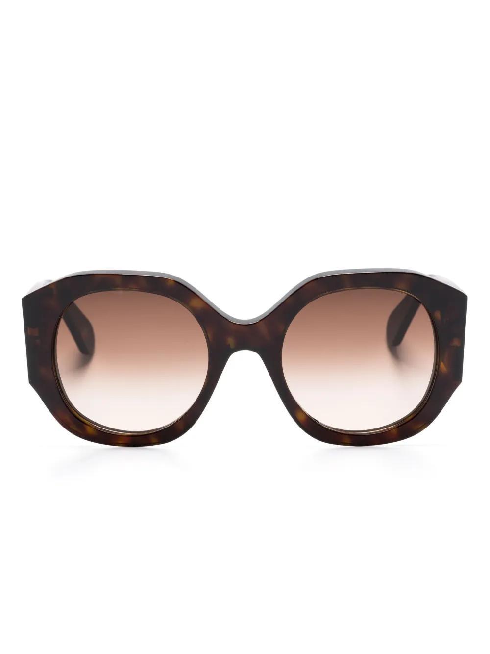 CHLOÉ Square-frame Sunglasses In 002 Havana Havana Brown Product Image