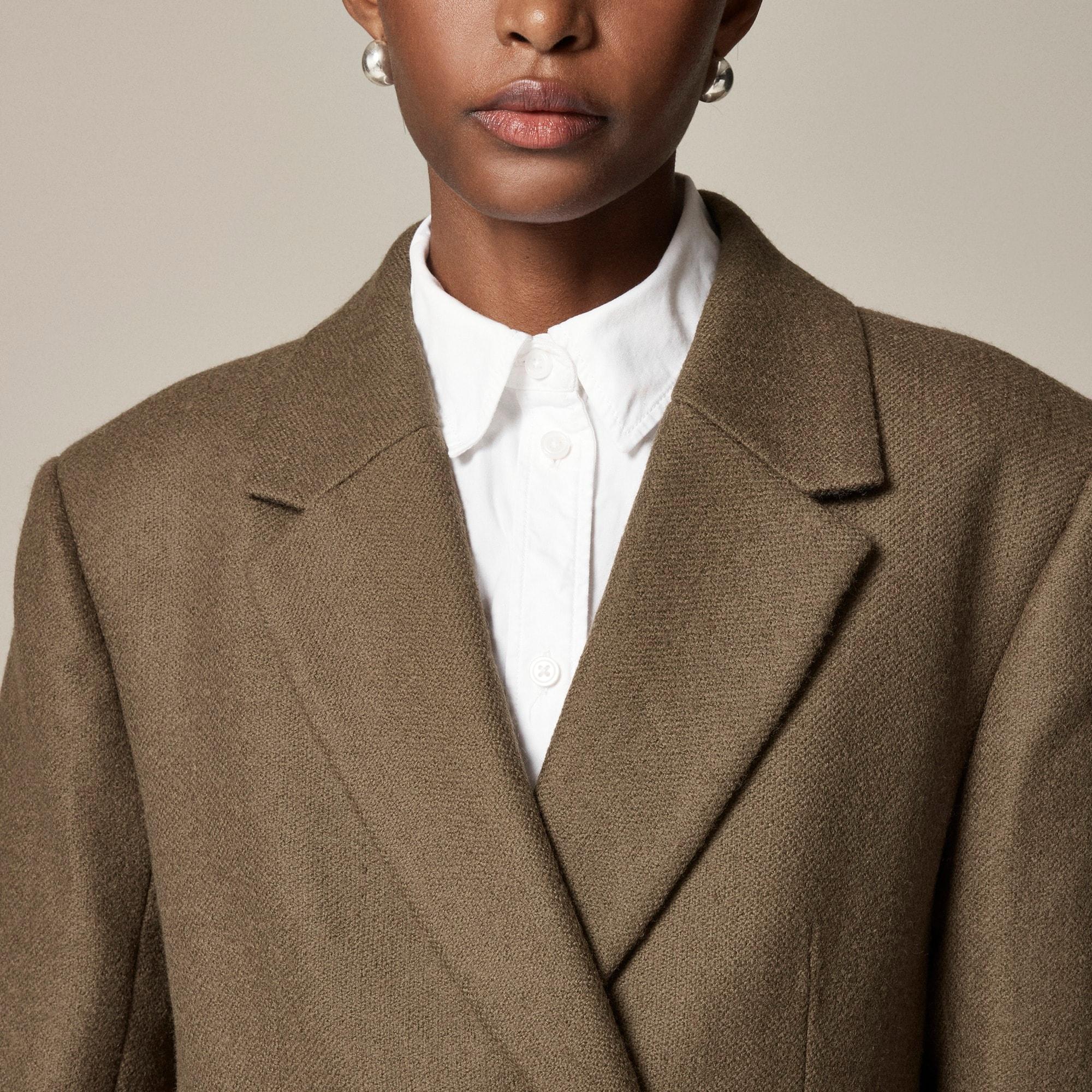 Palais double-breasted topcoat in Italian wool-blend melton Product Image