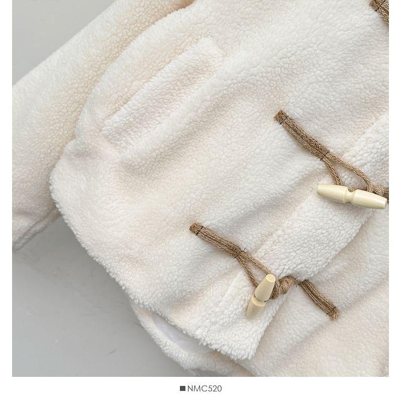 Toggle Stand-Collar Teddy Jacket Product Image