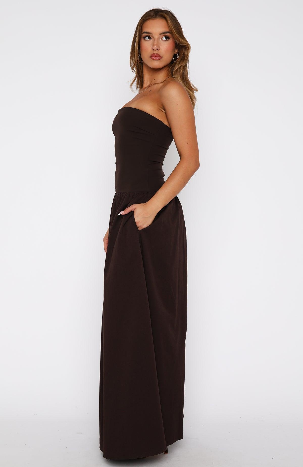 Take Back Maxi Dress Chocolate Product Image