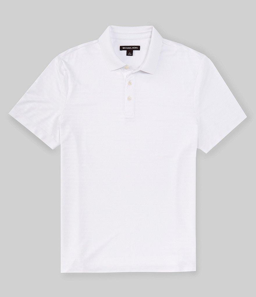 Michael Kors Performance Stretch Tech Tonal Stripe Short Sleeve Polo Shirt Product Image