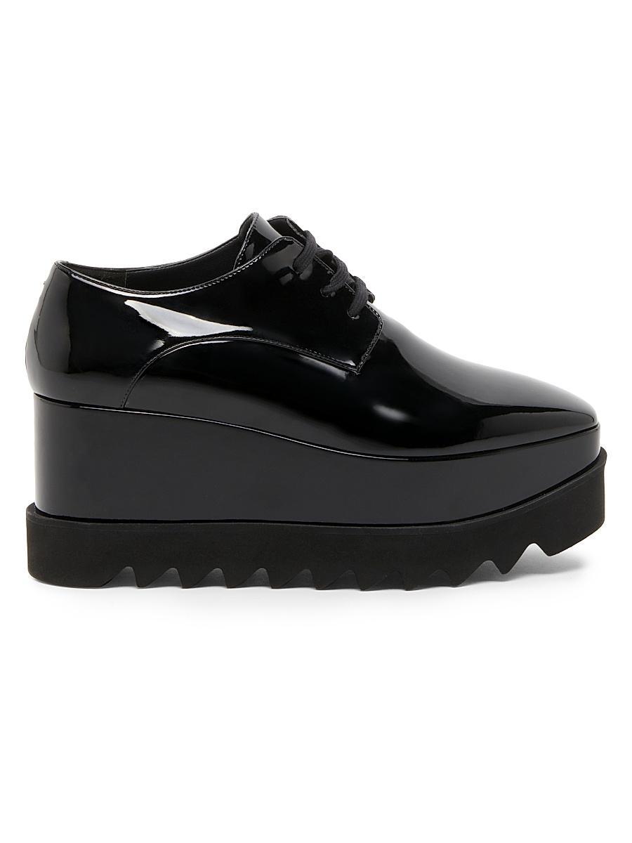 Womens Elyse Shiny Patent 75MM Platform Lace-Up Shoes Product Image