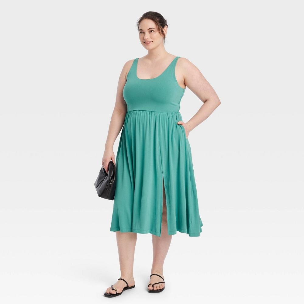 Womens Midi Ballet Dress - A New Day Teal 4X Product Image