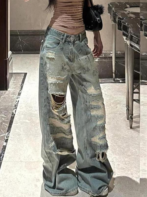 American Vintage Wash Ripped Jeans Product Image