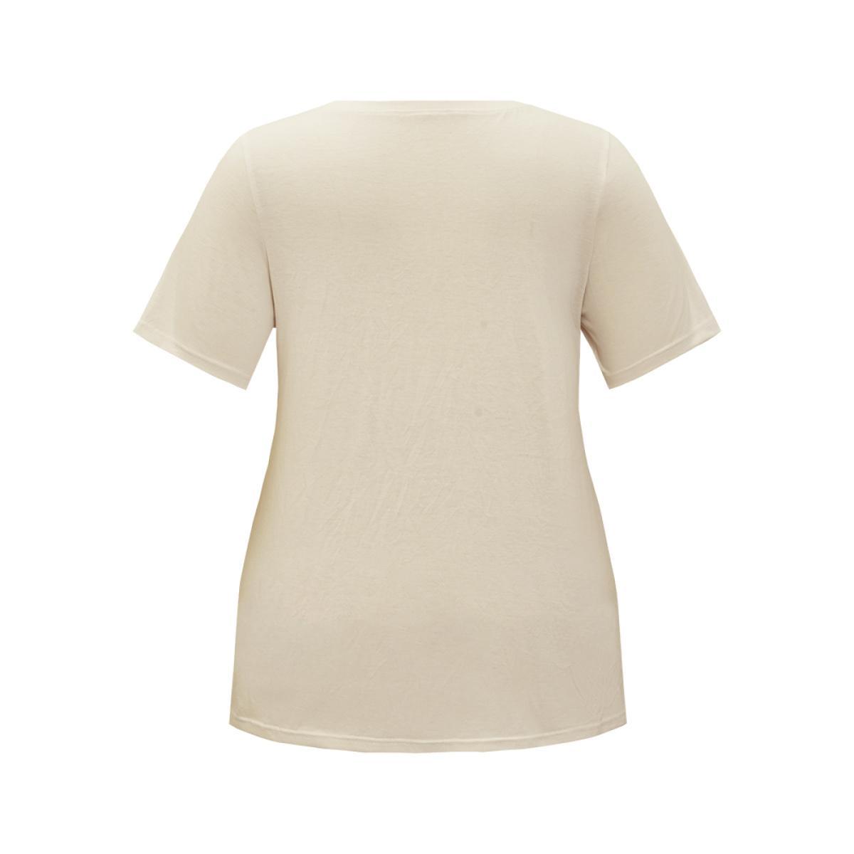 Plus Size Boots & Hat Print Drop Shoulder Graphic T-shirt Apricot Women Casual Western Dailywear T-shirts BloomChic 22-24/3X Product Image