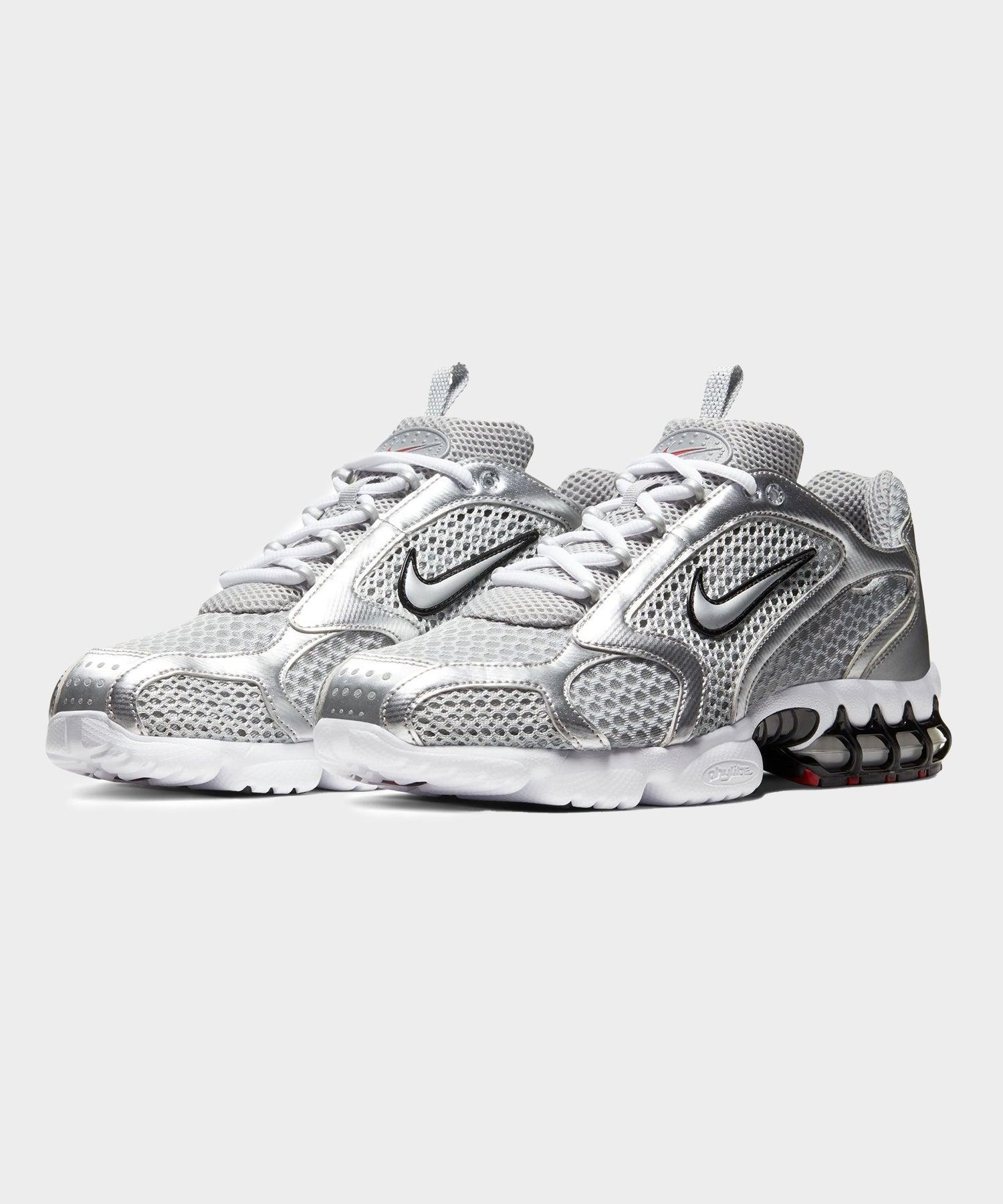 Nike Air Zoom Spiridon Cage in Smoke Grey / Metallic Silver Product Image