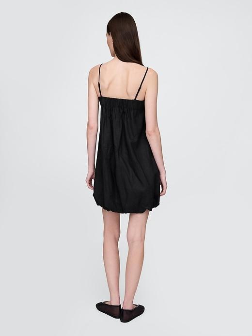 Linen-Blend Mini Bubble Dress Product Image