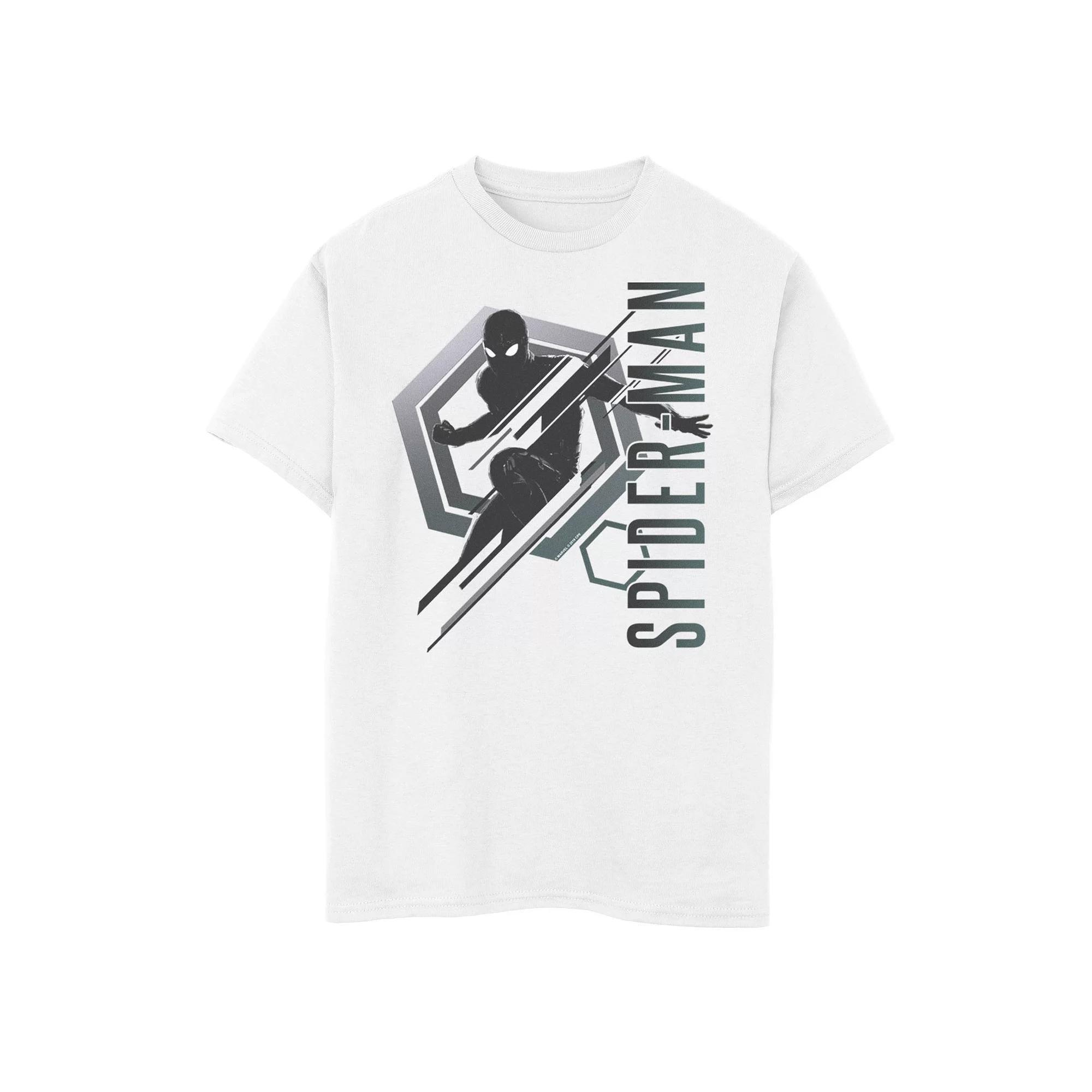 Boys 8-20 Marvel Spider-Man Far From Home Tech Stealth Suit Portrait Graphic Tee, Boy's, Size: Medium, White Product Image