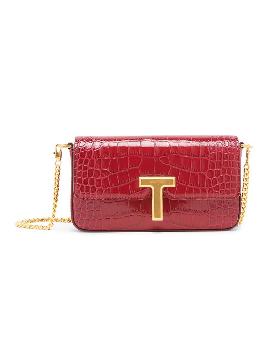 Womens Wallis Small Crocodile-Embossed Shoulder Bag Product Image
