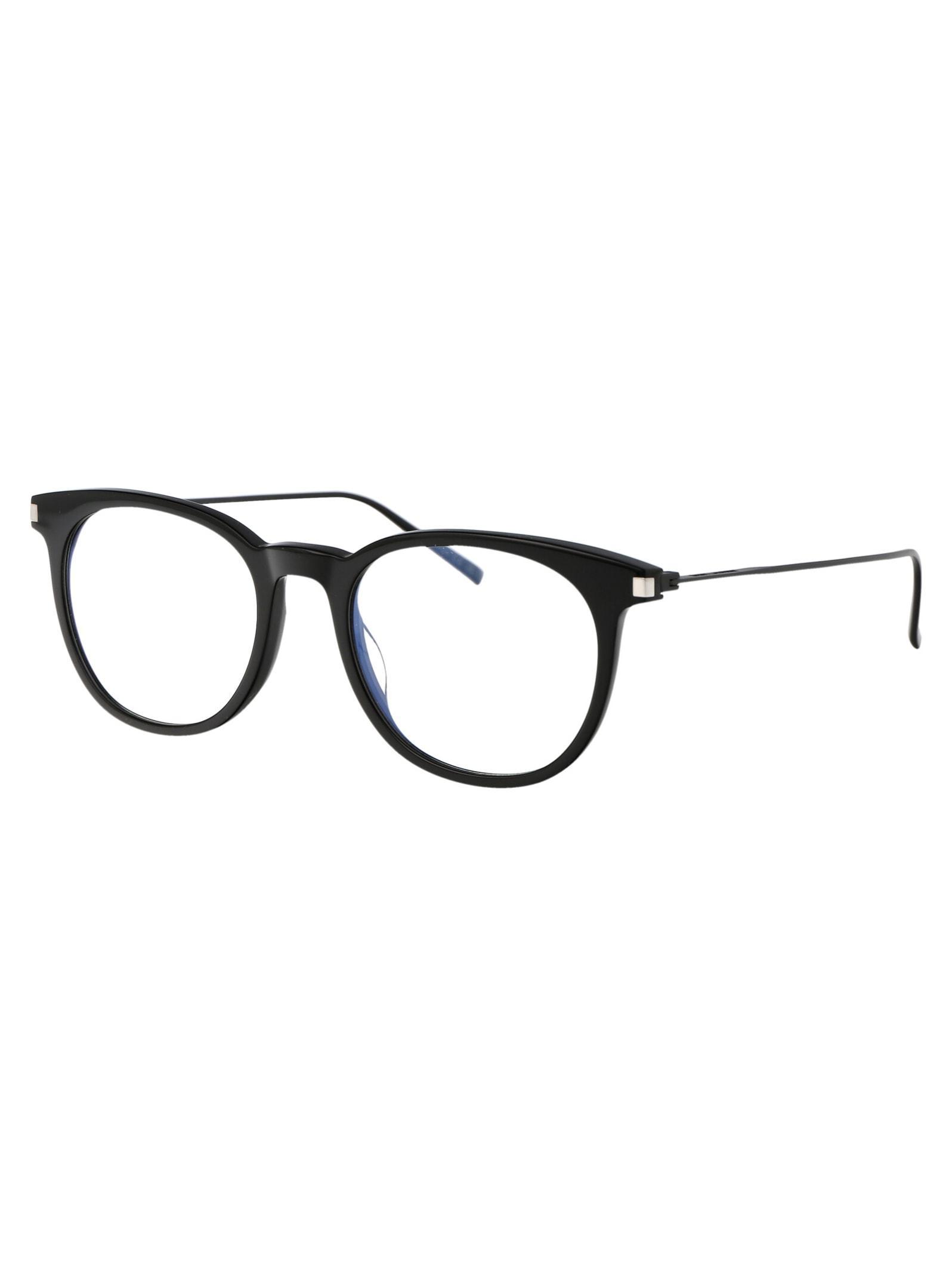SAINT LAURENT Sl 579 Glasses In 001 Black Black Transparent Product Image