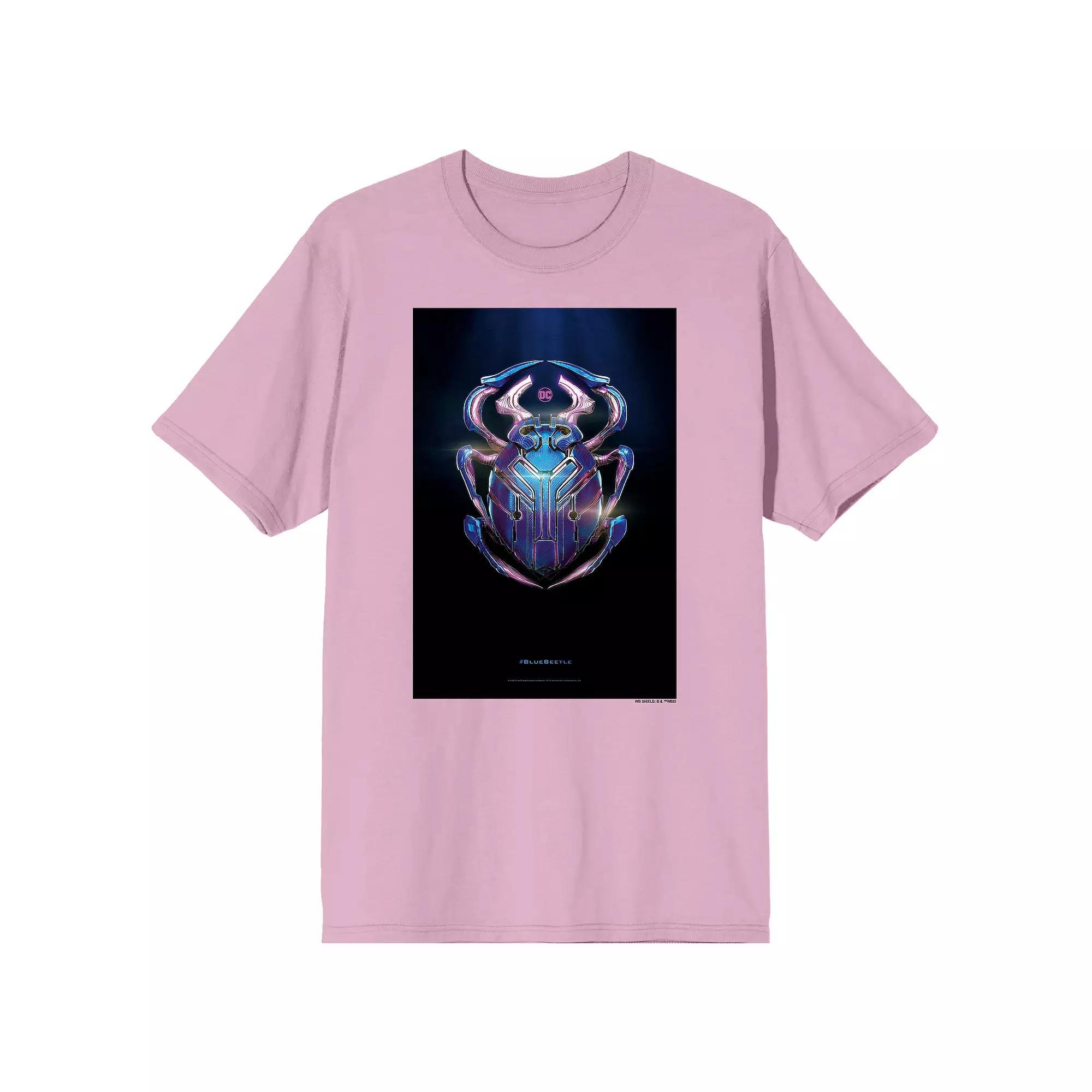 Men's Blue Beetle Poster Graphic Tee, Size: XL, Pink Product Image
