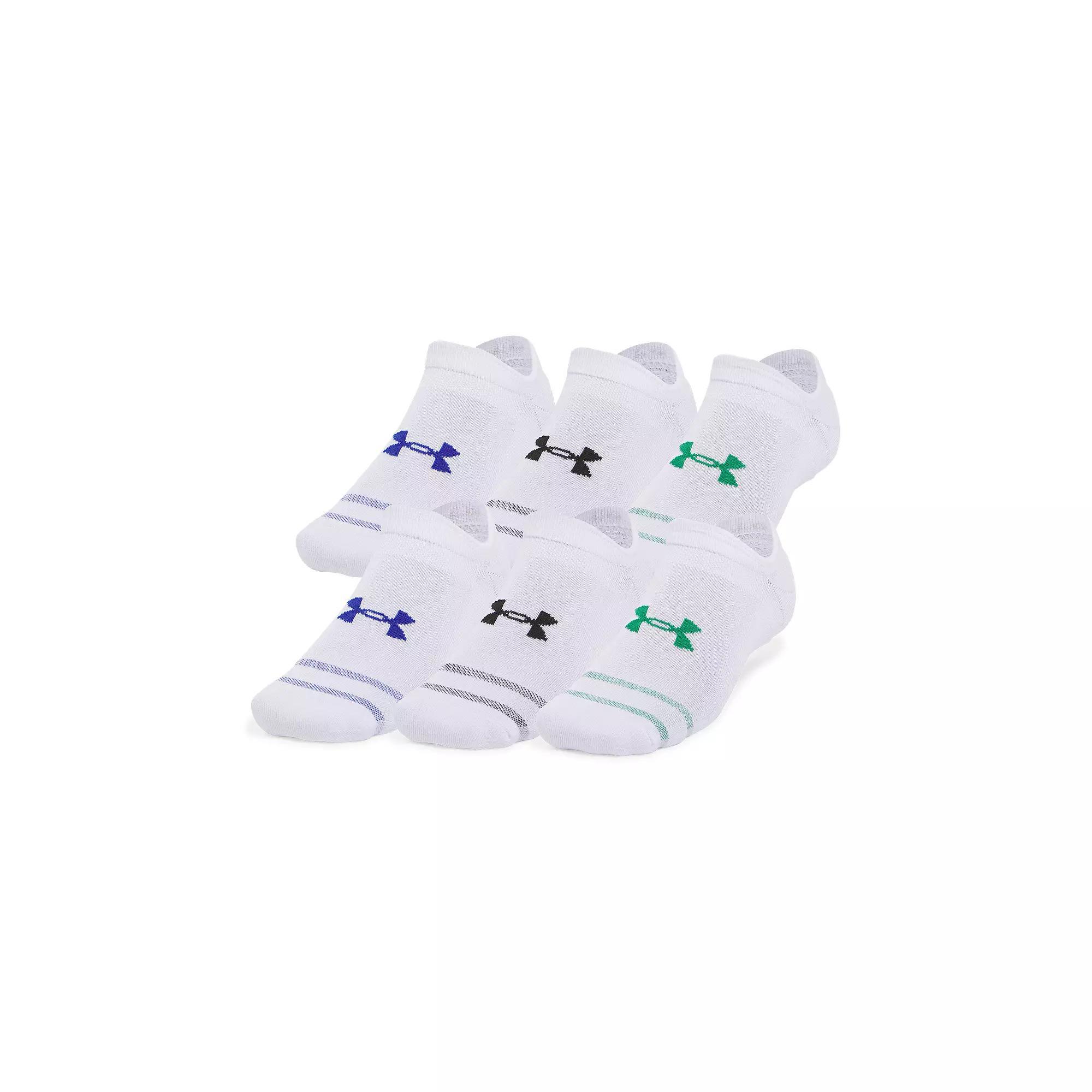 Womens Under Armour Essential Cushion No-Show Socks 6-Pack Product Image