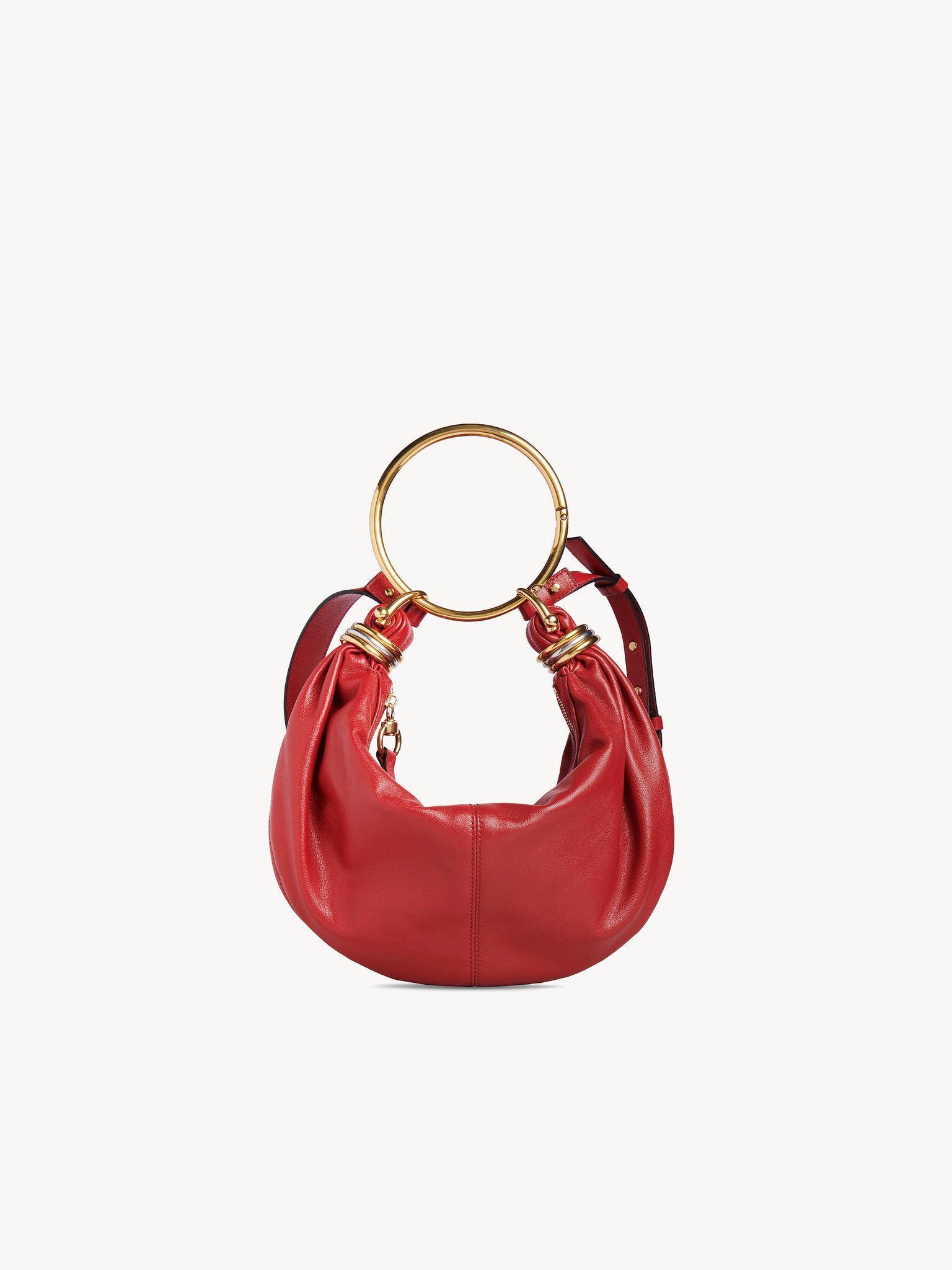 Small Bracelet hobo bag in grained leather Product Image