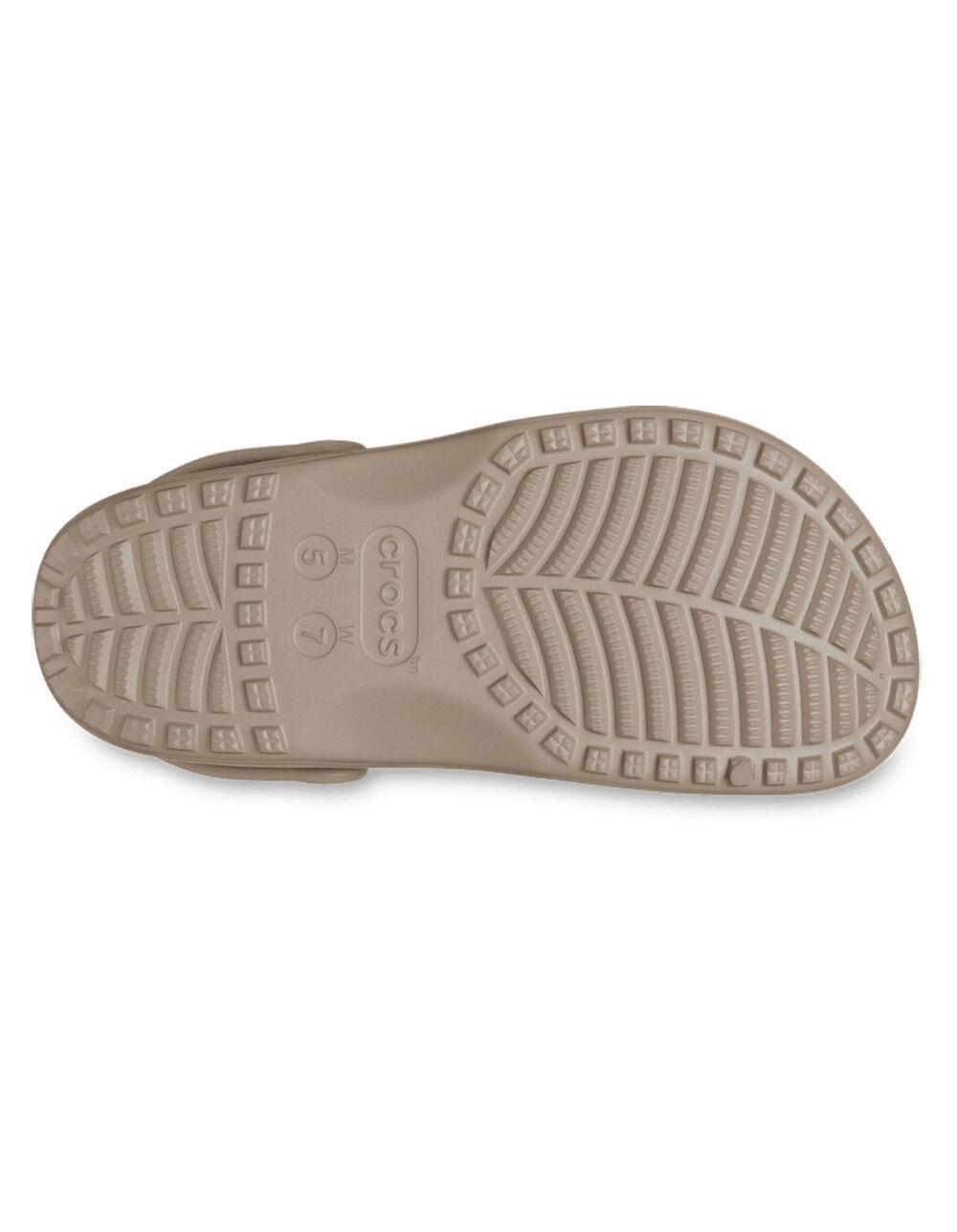 CROCS Floral Cut-Out Womens Classic Clogs - TAUPE Product Image