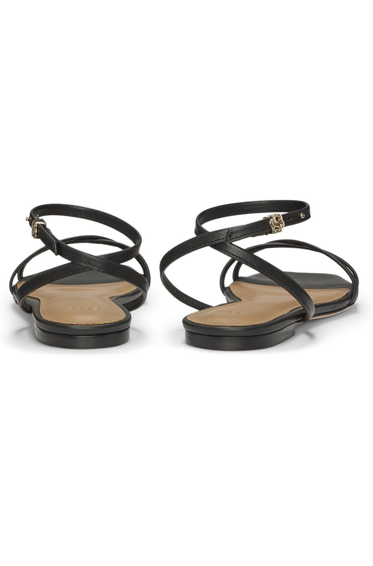 Leather sandals with Double B monogram Product Image