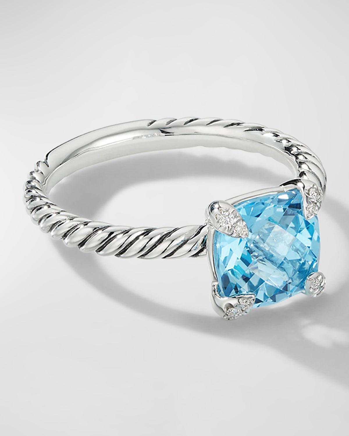 David Yurman Chatelaine Ring with Amethyst and Diamonds Product Image