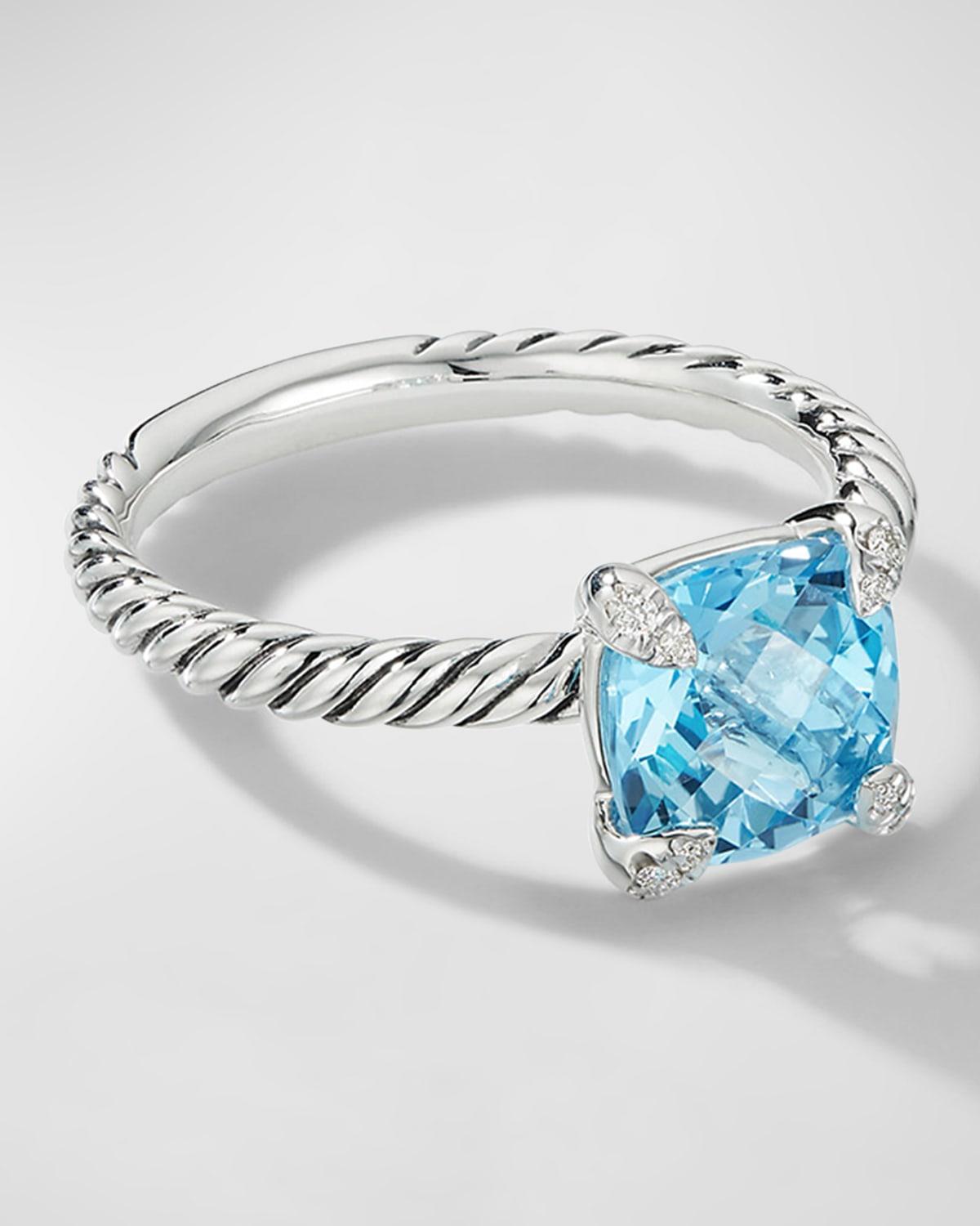 David Yurman Chatelaine Ring with Amethyst and Diamonds Product Image