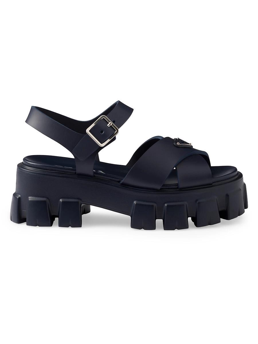 Prada Womens Monolith Rubber Sandals Product Image