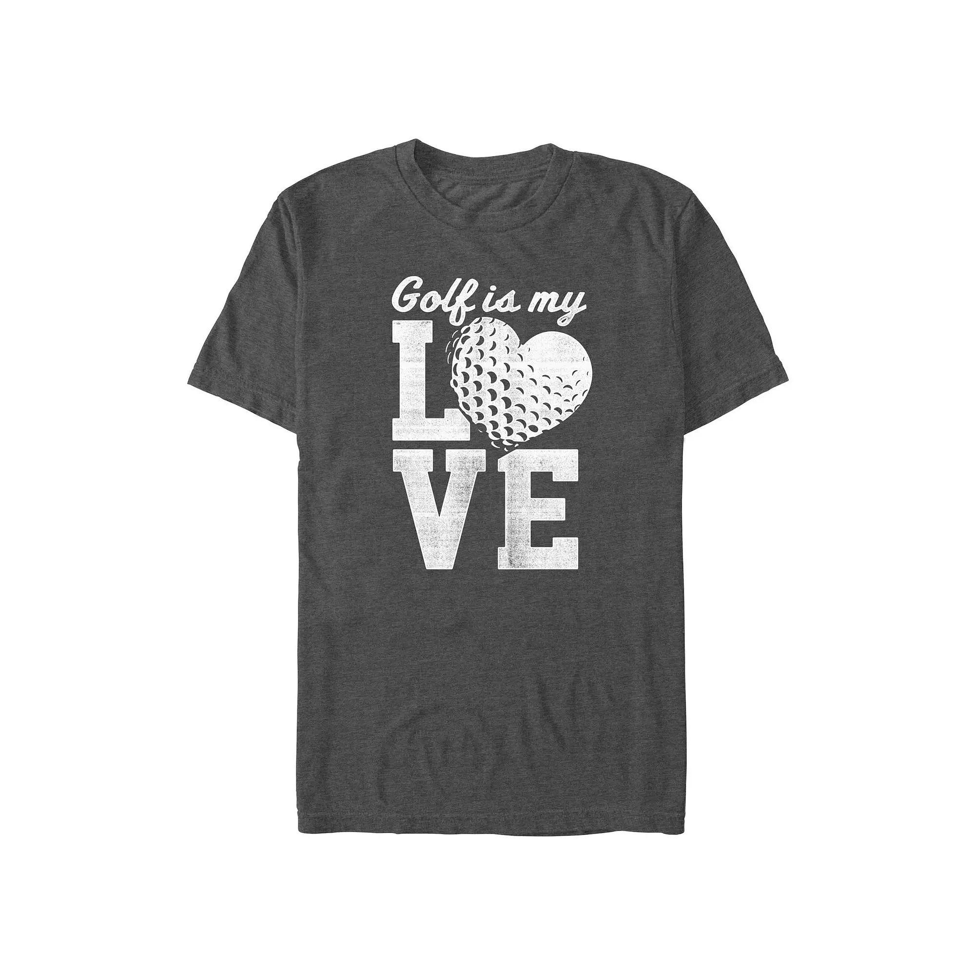Big & Tall Golf Is My Love Graphic Tee, Men's, Size: 3XL, Grey Heather Product Image