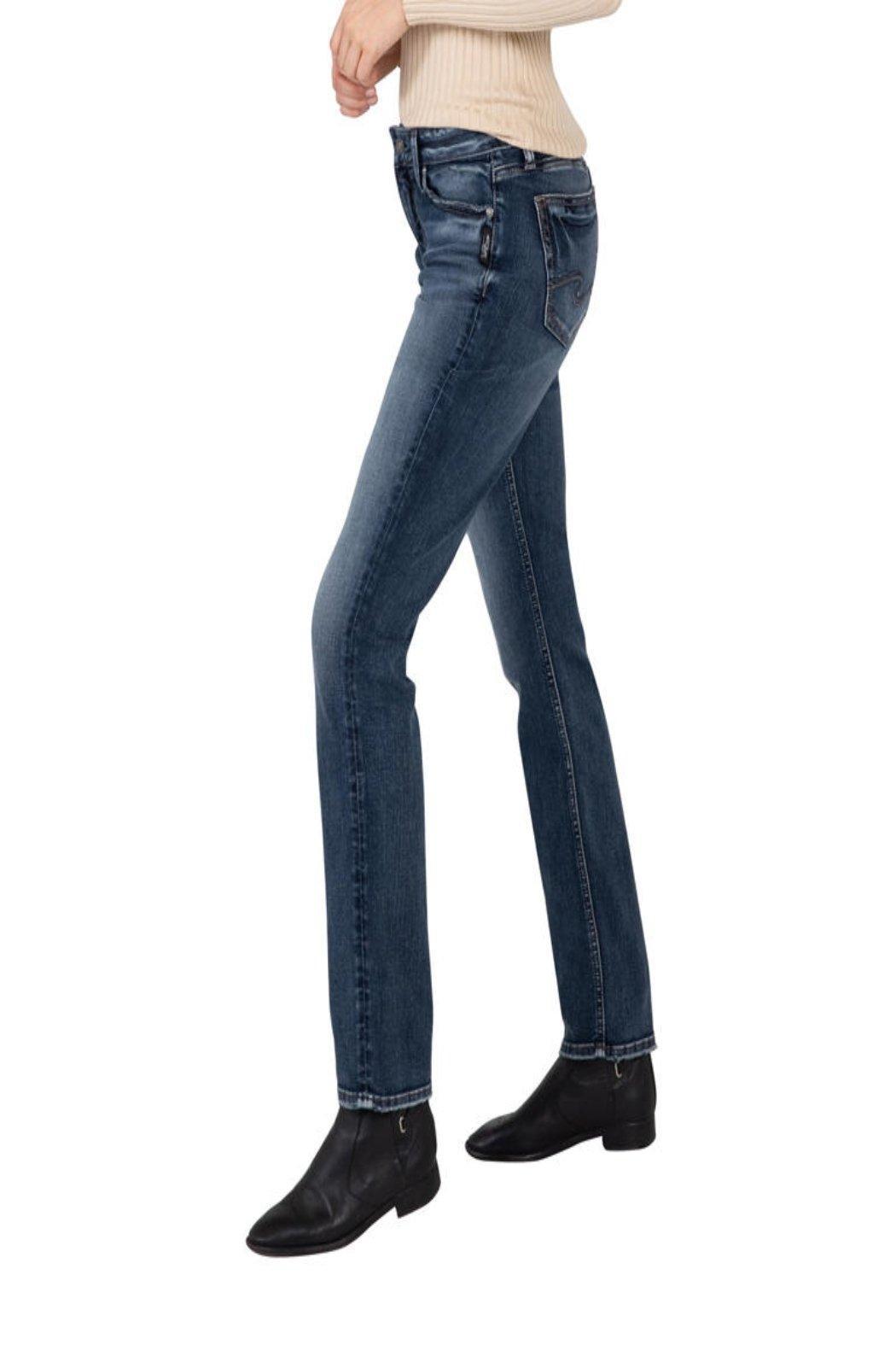 Elyse Mid Rise Straight Leg Jeans Product Image