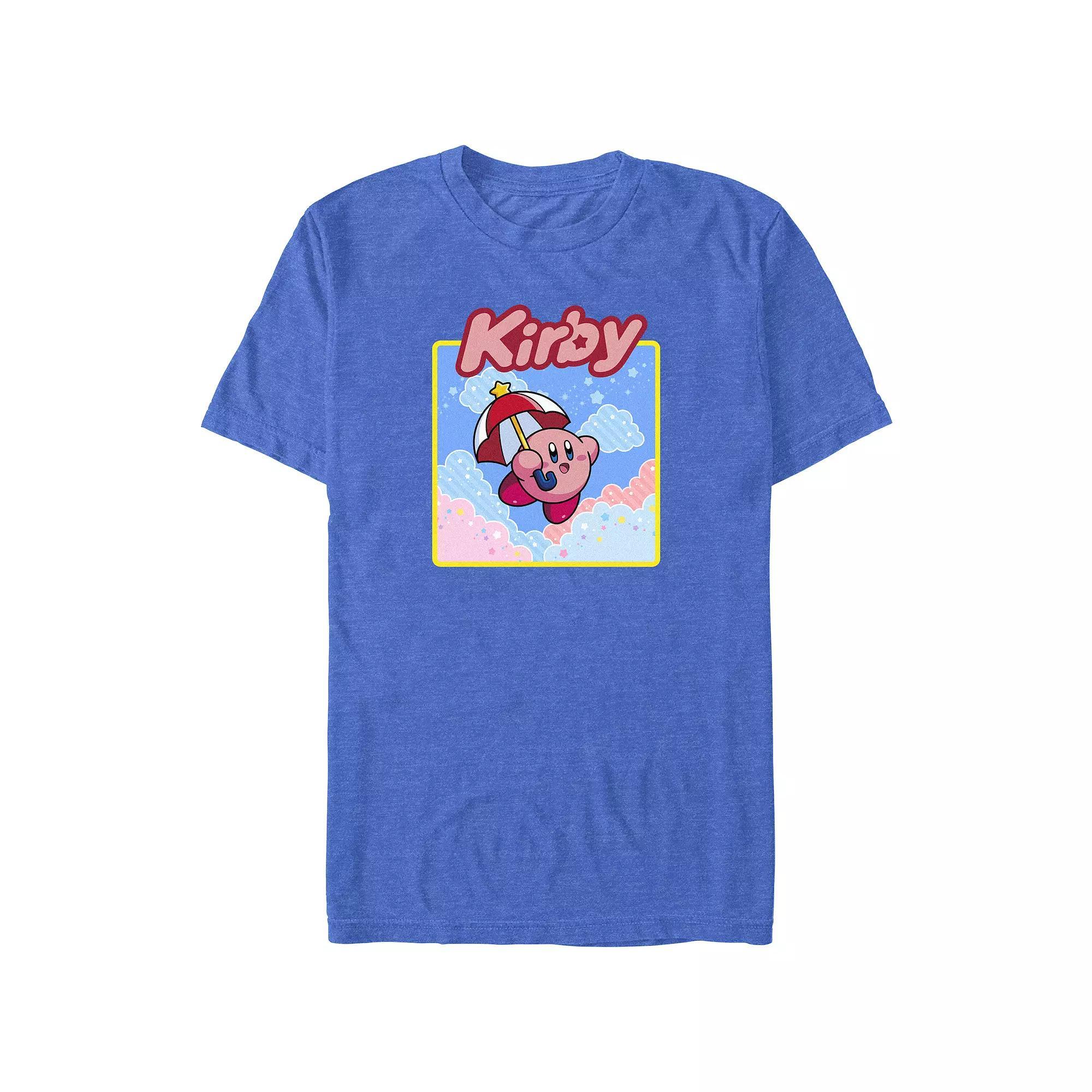 Big & Tall Kirby Starry Box Graphic Tee, Men's, Size: Large Tall, Royal Grey Product Image