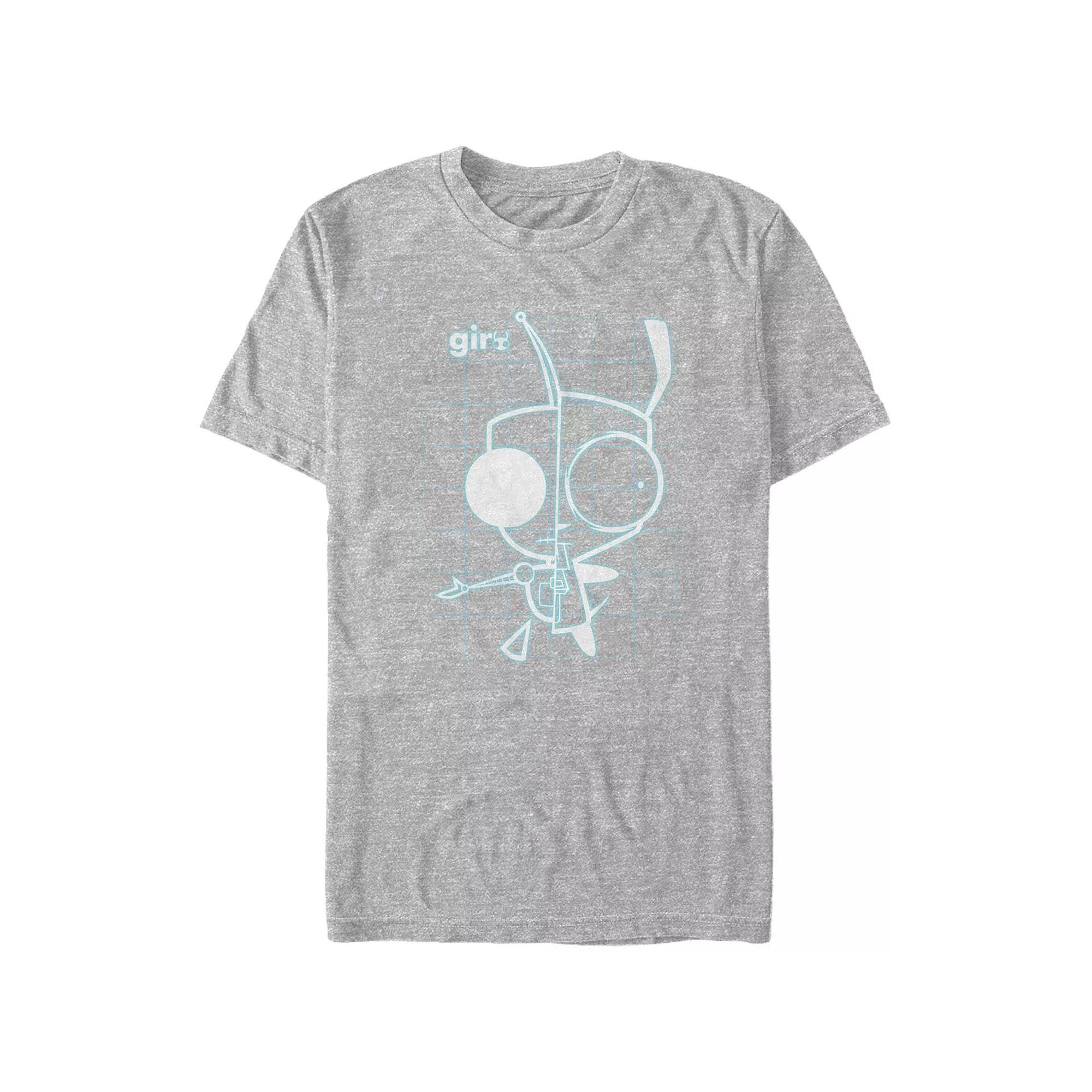 Men's Invader Zim Gir Schematic Tee, Size: Medium, Black Product Image