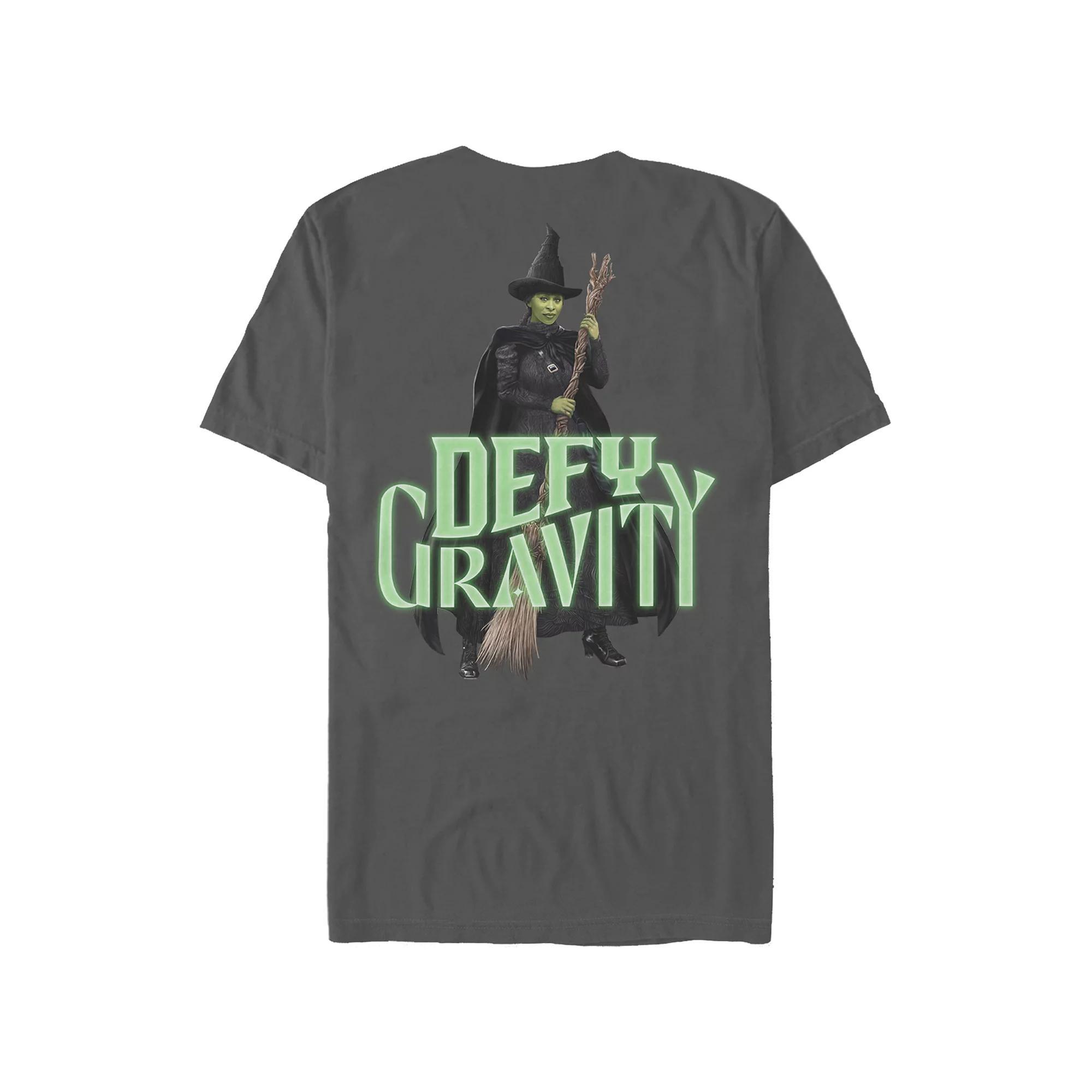 Men's Wicked Green W Elphaba On The Back Color Comfort Graphic Tee, Size: XL, Pepper Product Image