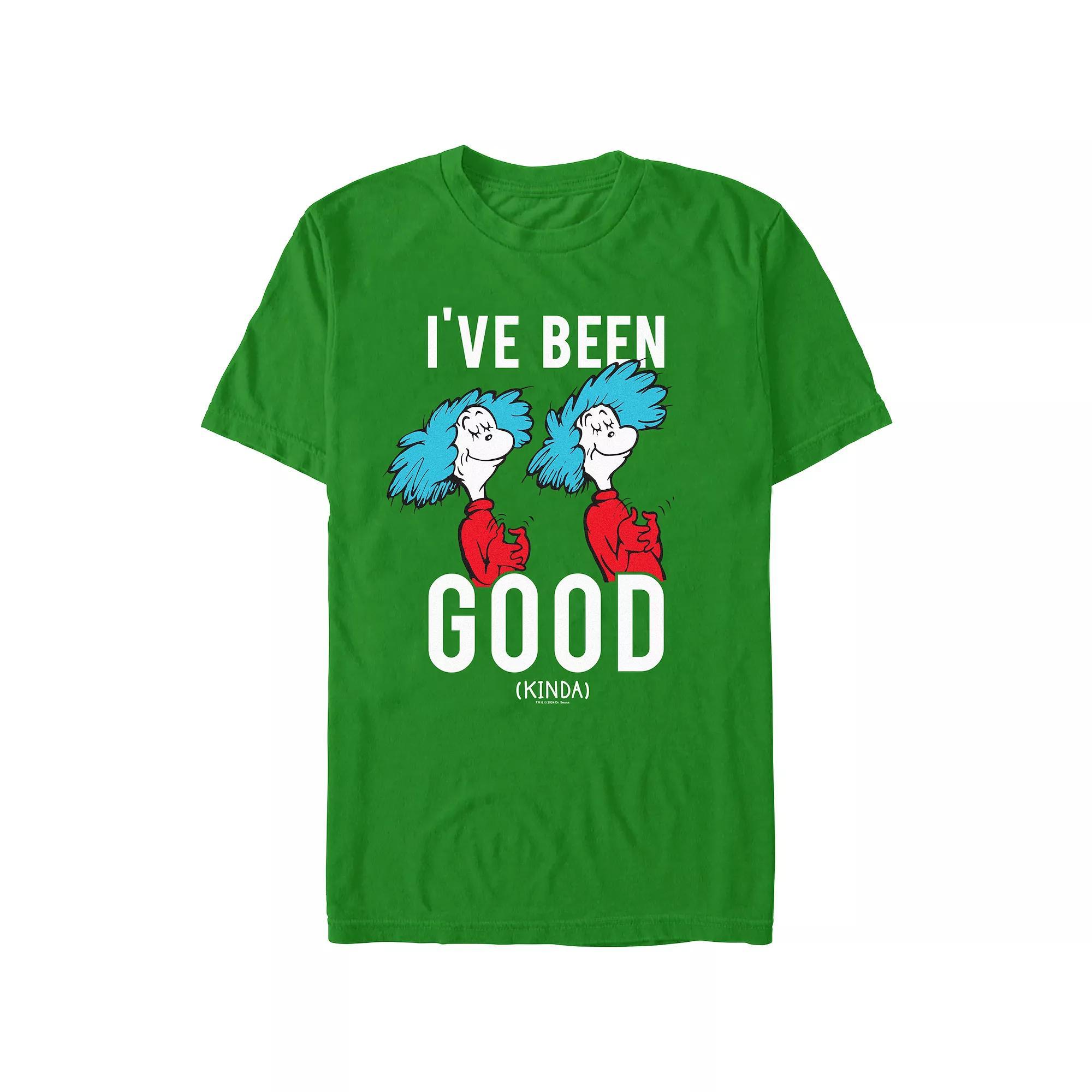 Men's Dr. Seuss I've Been Good (Kinda) Graphic Tee, Size: Large, Kelly Product Image