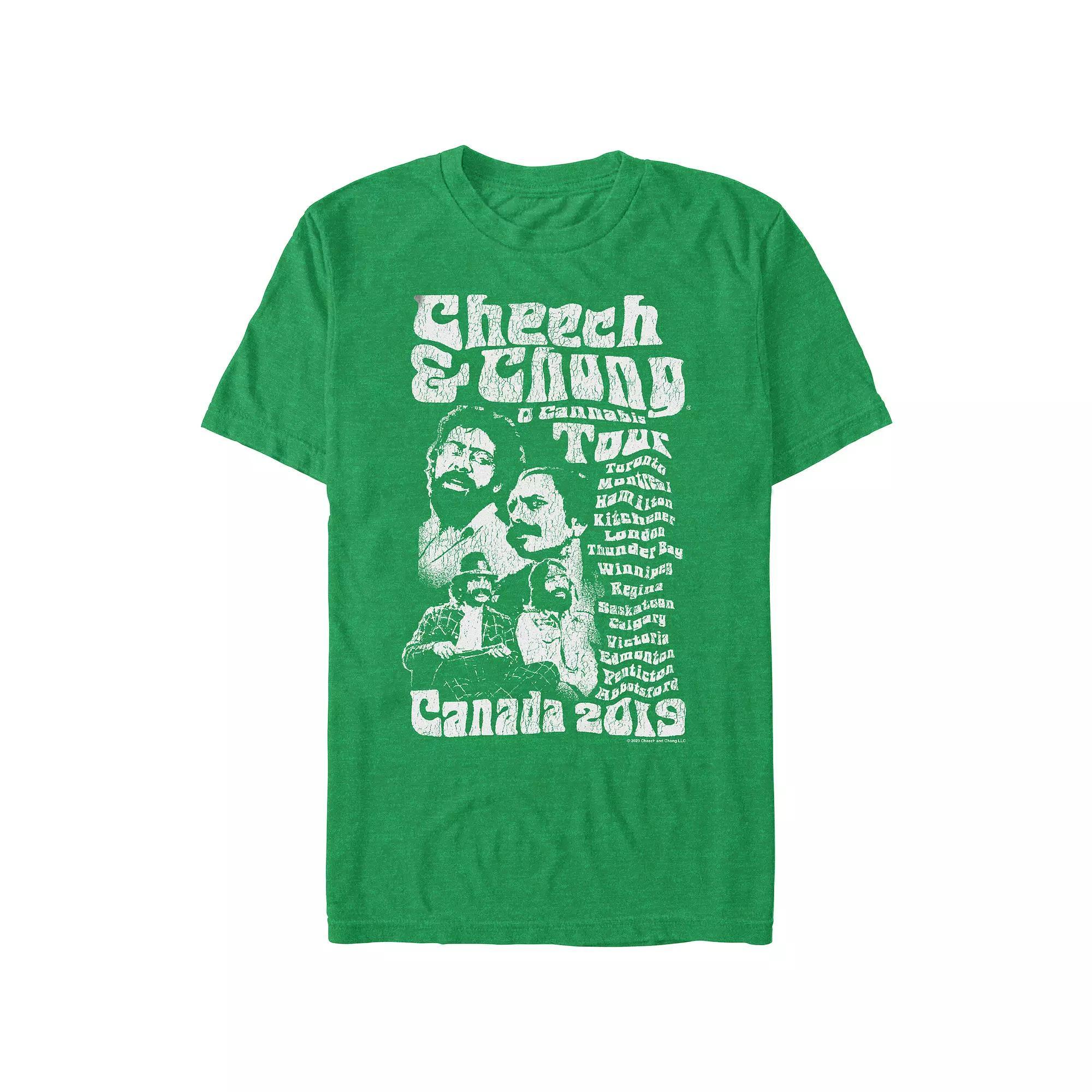Men's Cheech & Chong Canada Tour Graphic Tee, Size: Small, Kelly Product Image