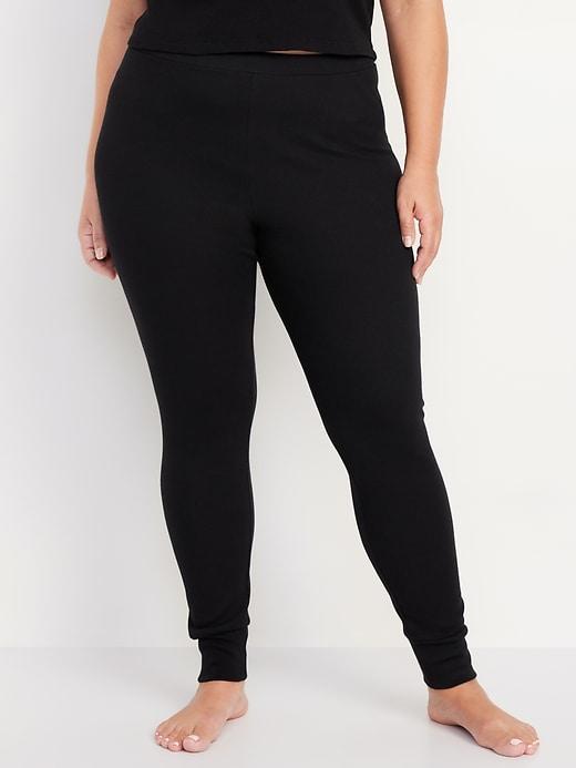 High-Waisted Waffle Pajama Leggings Product Image