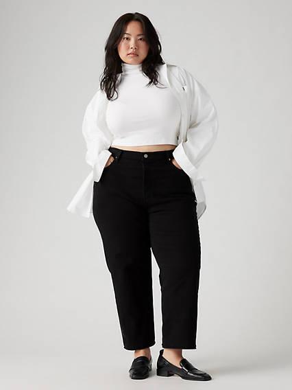 Ribcage Straight Ankle Women's Jeans (Plus Size) Product Image