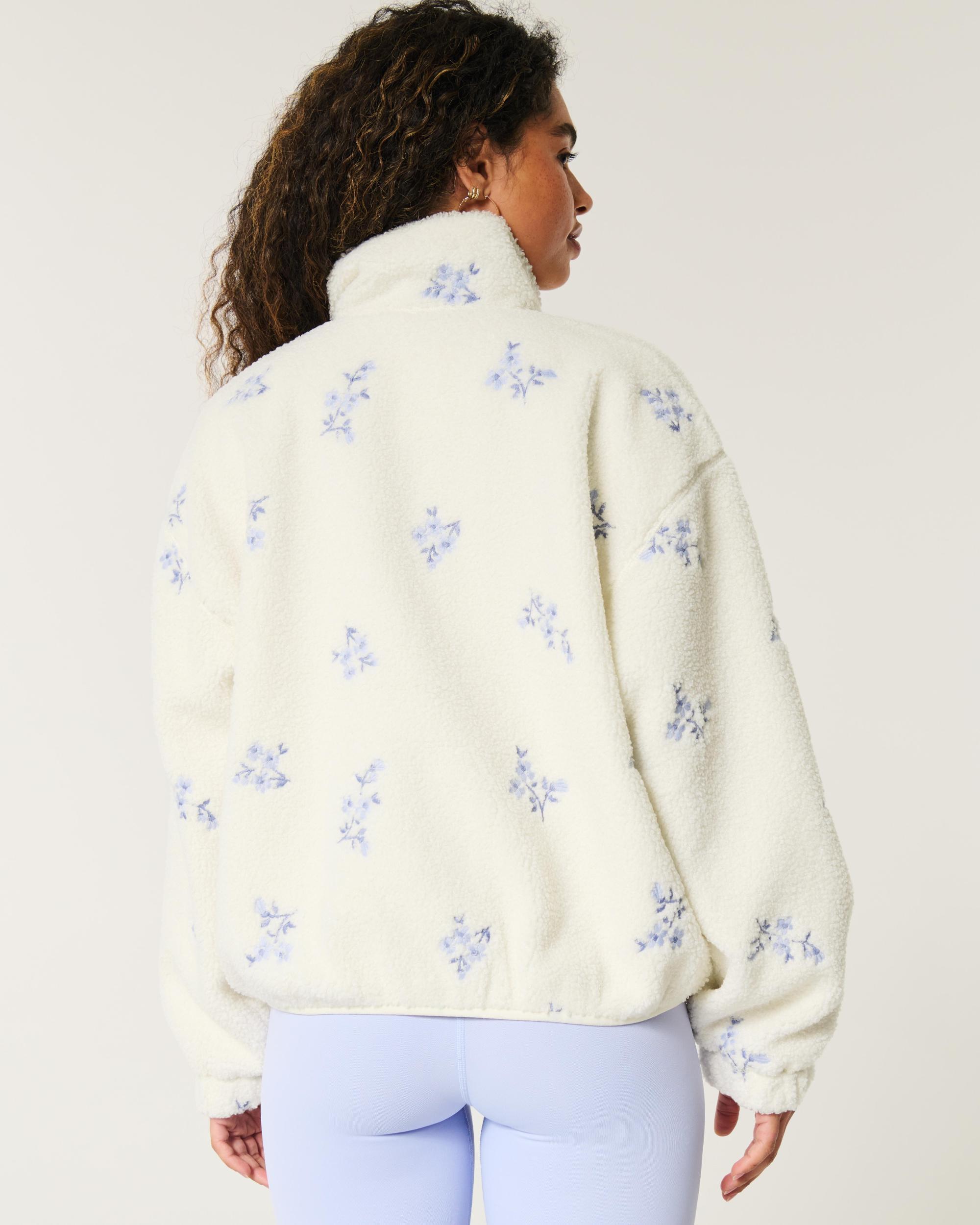 Embroidered Sherpa Fleece Jacket Product Image
