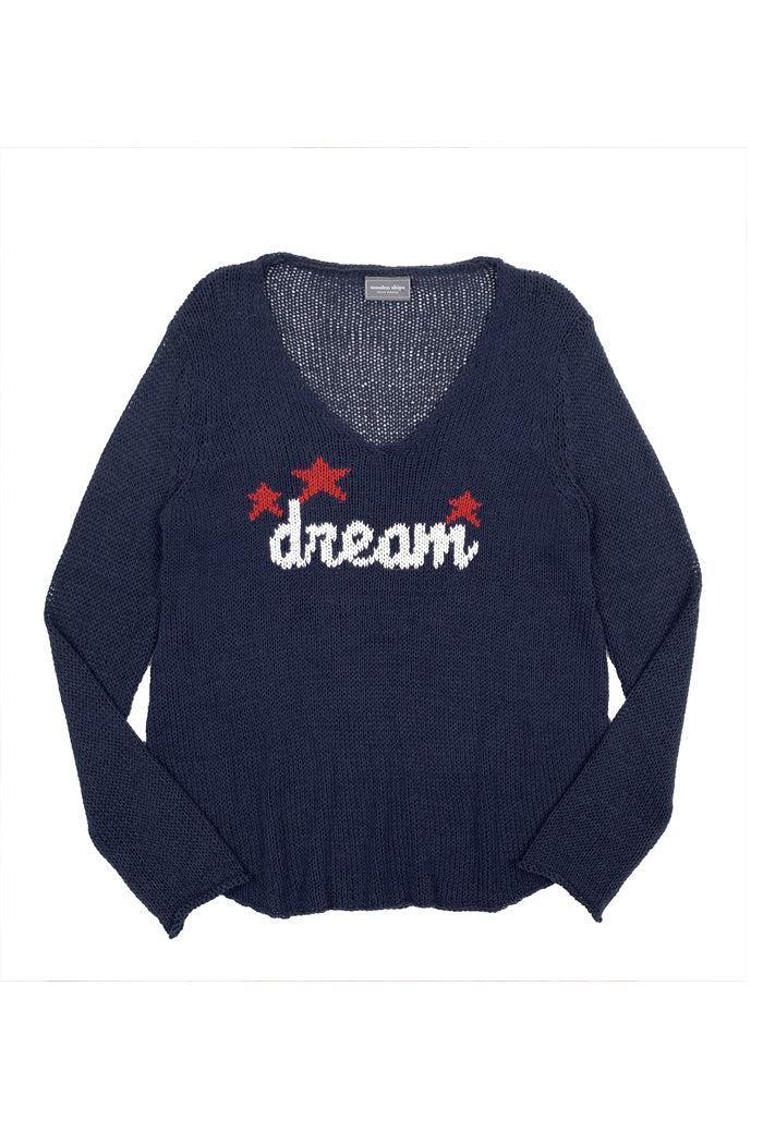 Dream V Neck Cotton Sweater Product Image