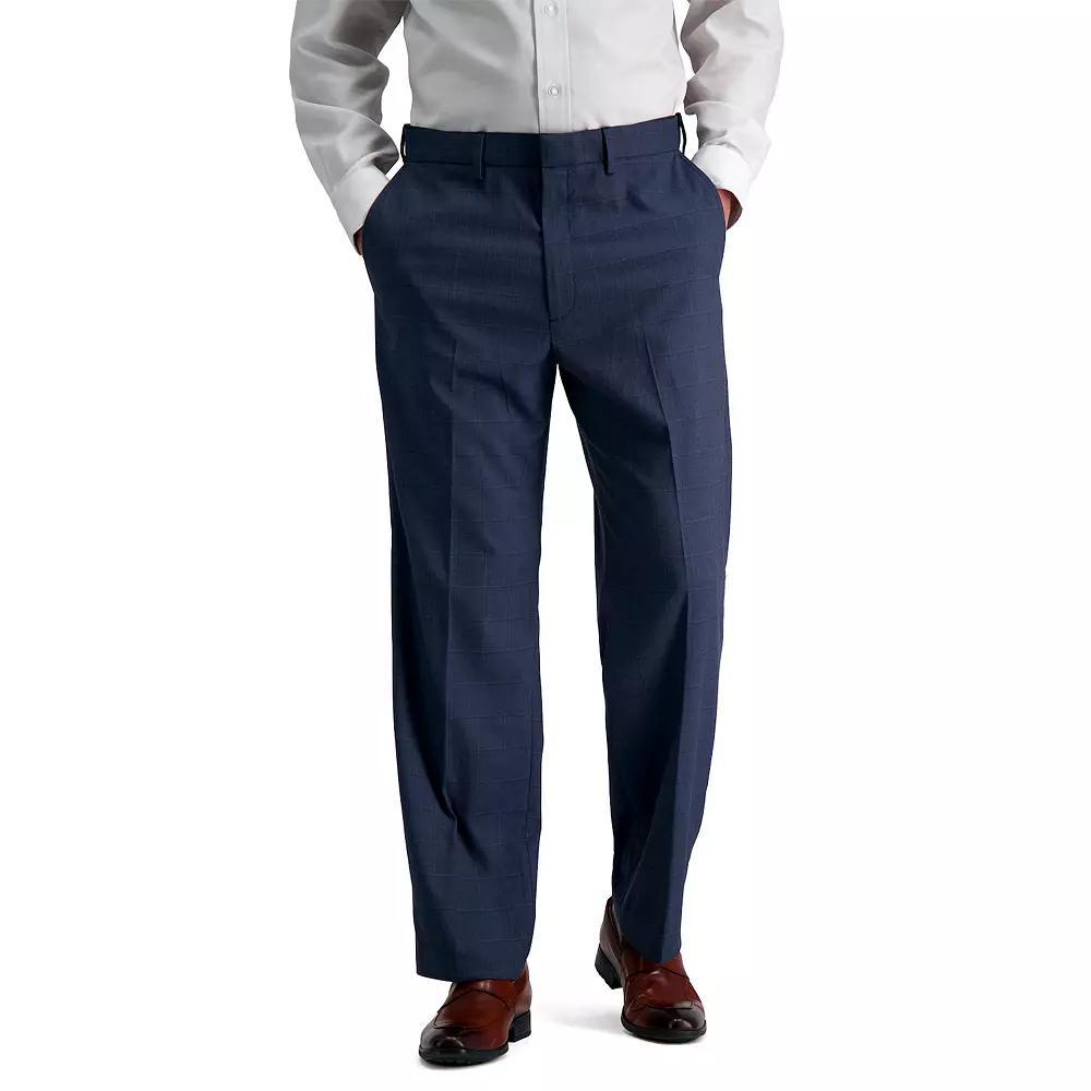 Mens J.M. Haggar Premium Classic-Fit Flat-Front Stretch Suit Pants Blue Grey Product Image