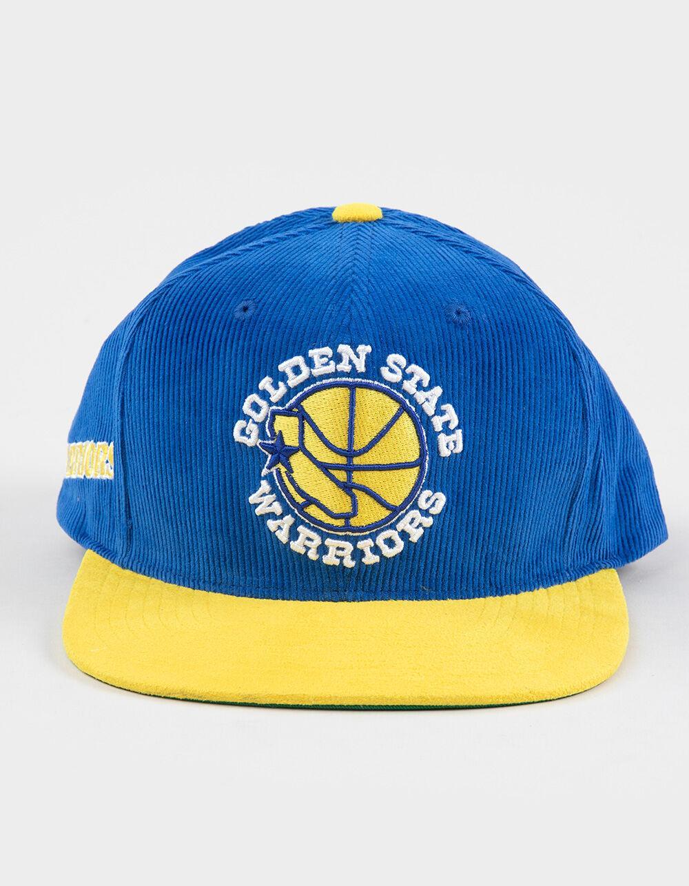 MITCHELL & NESS Golden State Warriors Corduroy Snapback Hat - BLUE COMBO Product Image
