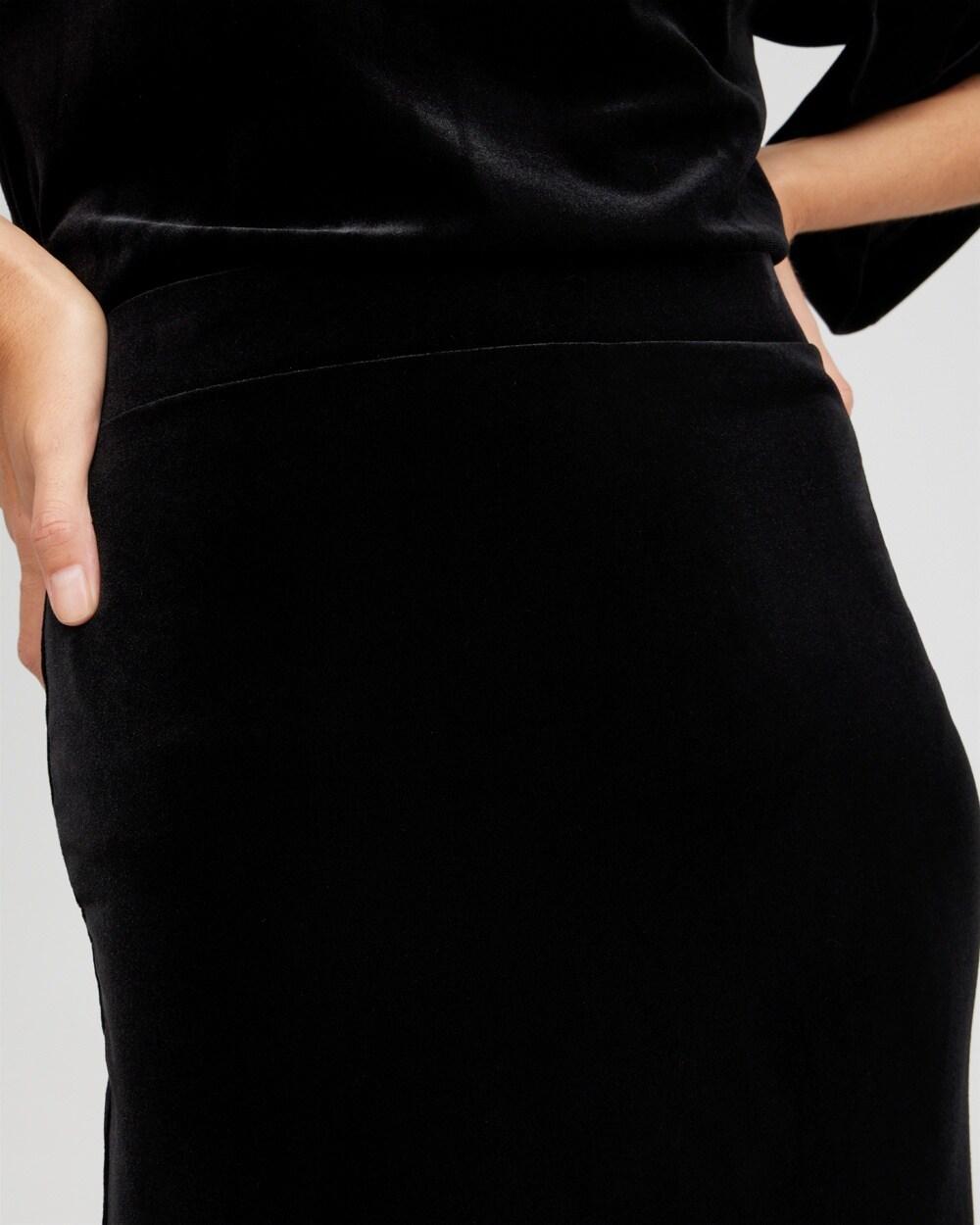 Travelers Collection Velvet Midi Skirt Product Image