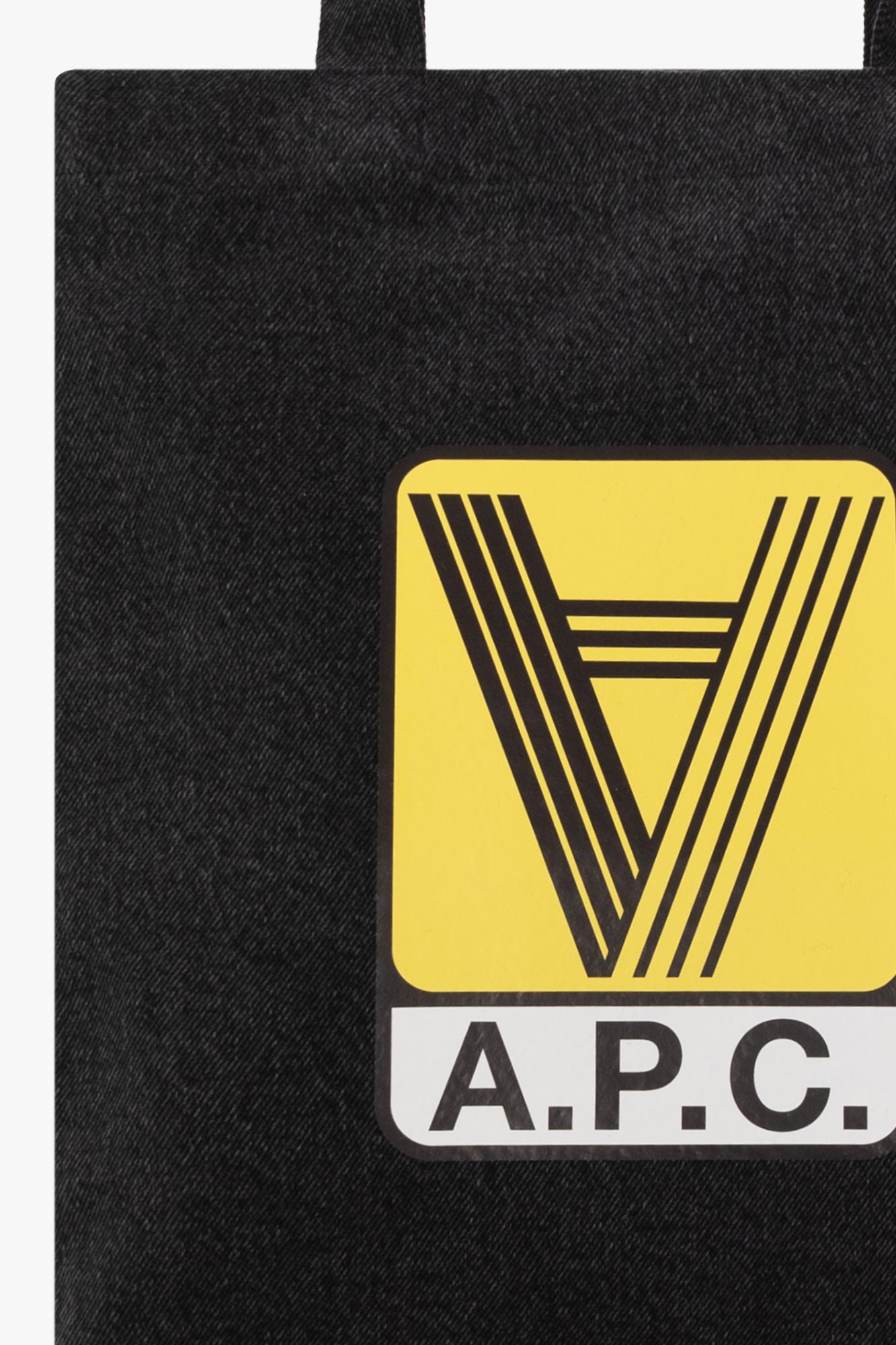 APC A.p.c. Lou Logo Printed Tote Bag In Black Product Image