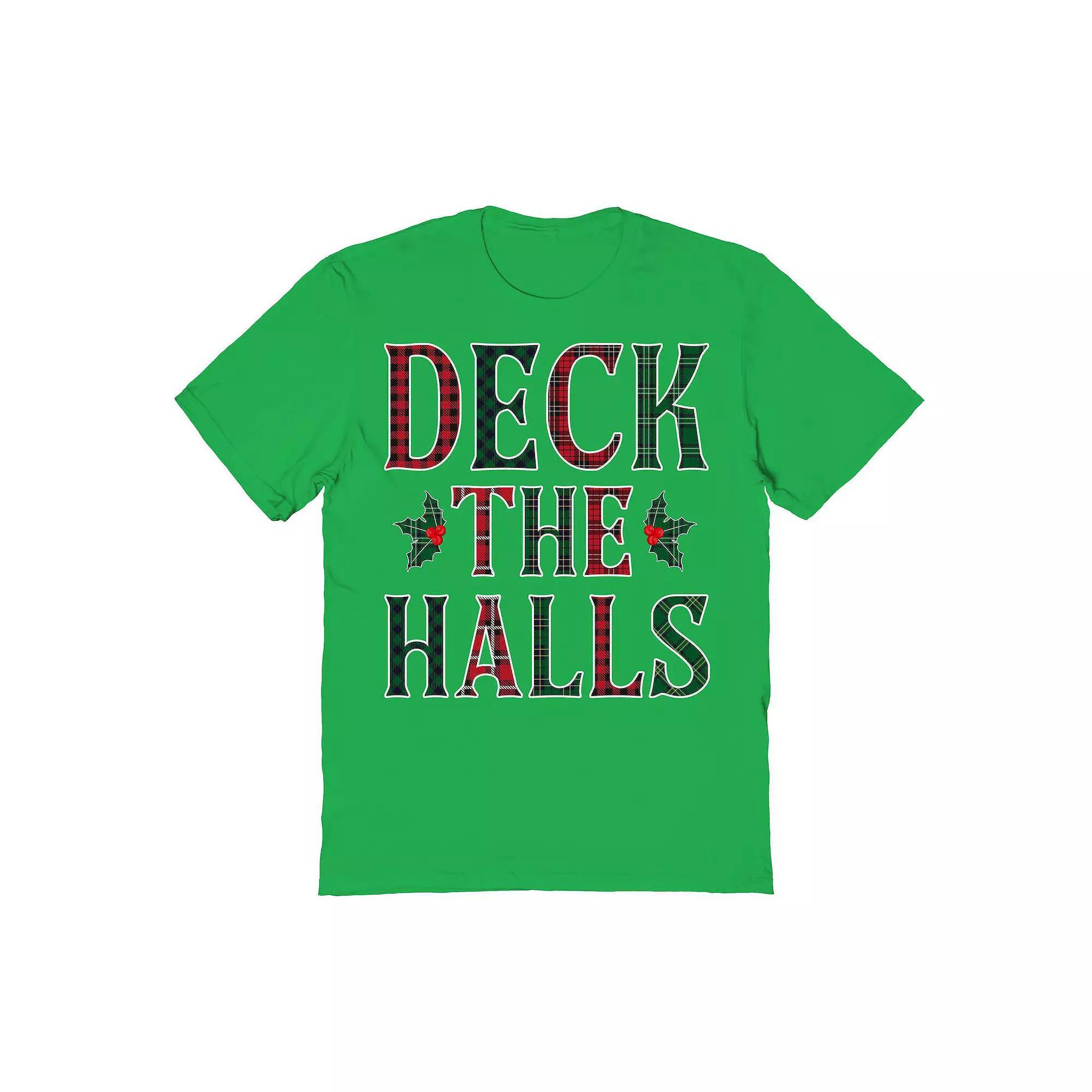 Men's Deck The Halls Christmas Graphic Tee, Size: XXL, Irish Green Product Image