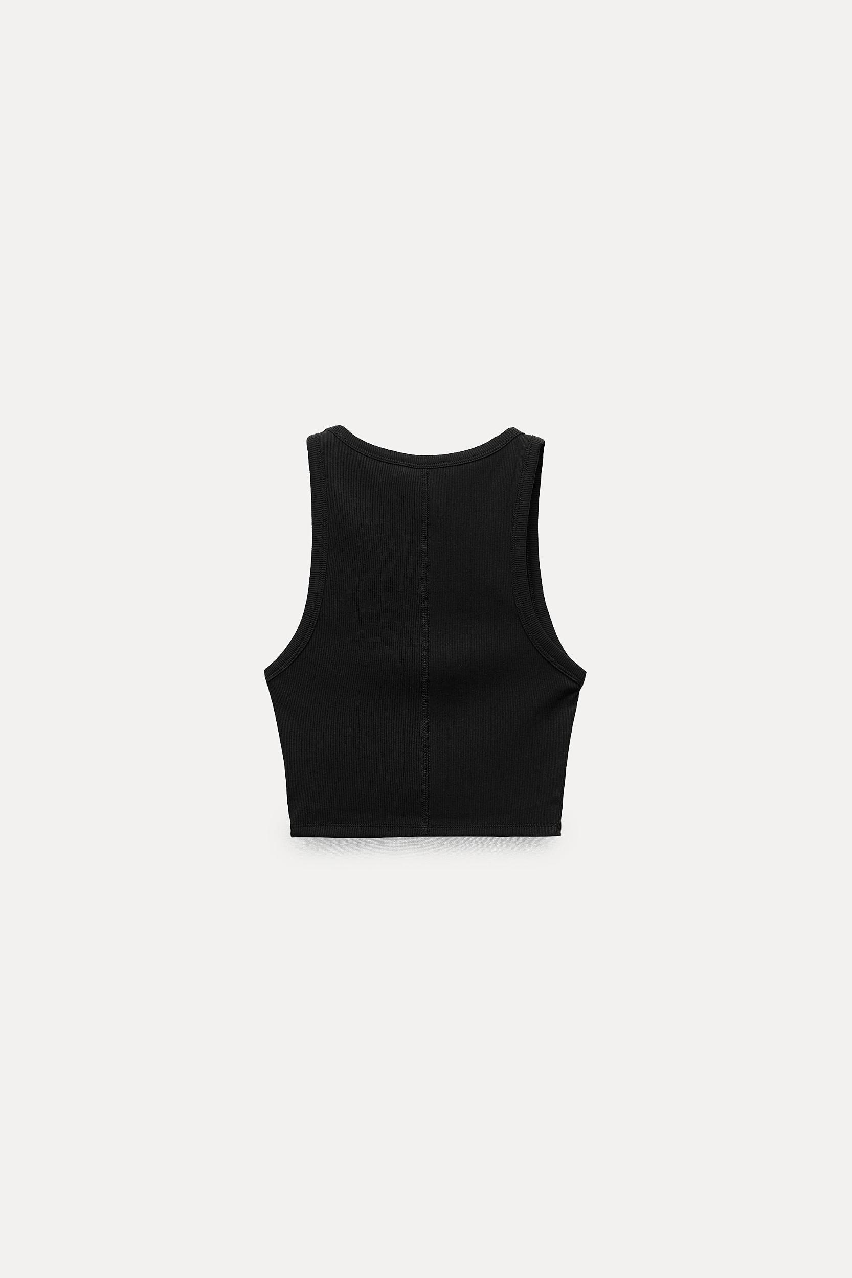 CROP RIB HALTER TOP Product Image