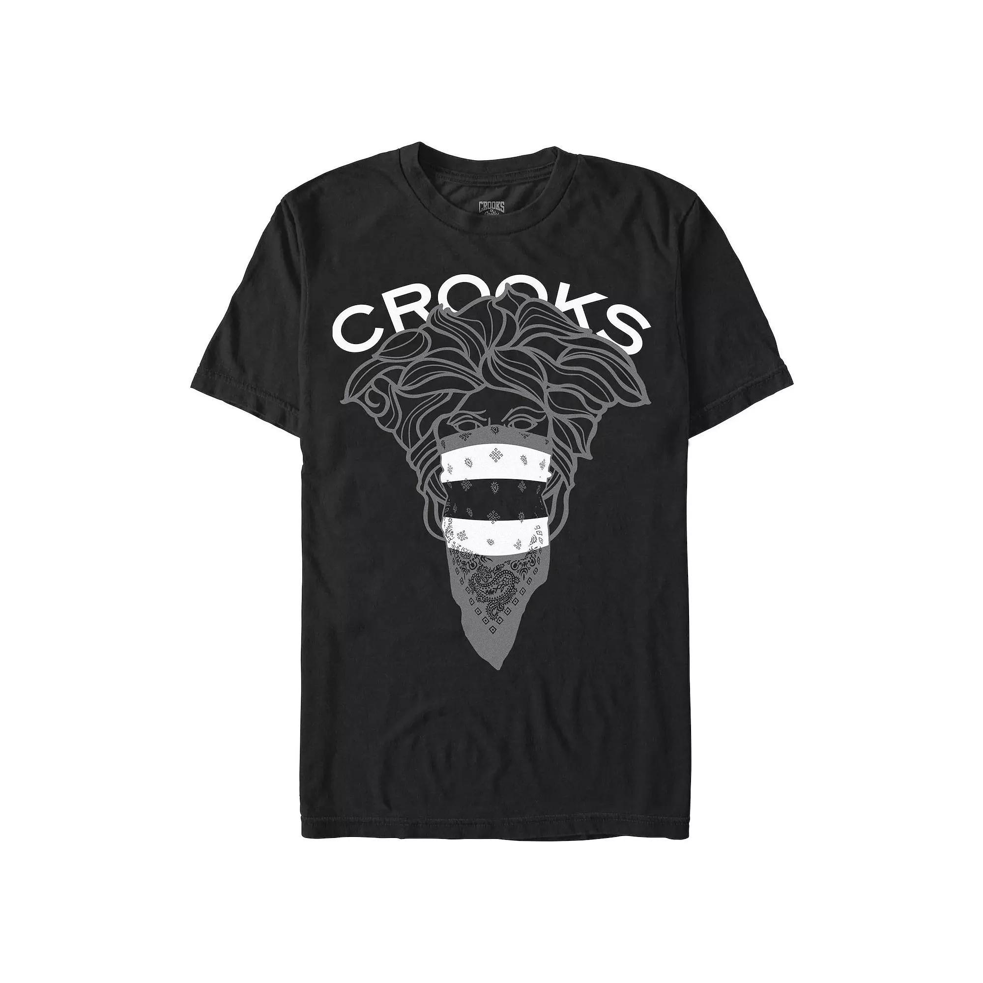Men's Crooks And Castle New Bandit Graphic Tee, Size: 3XL, Black Product Image