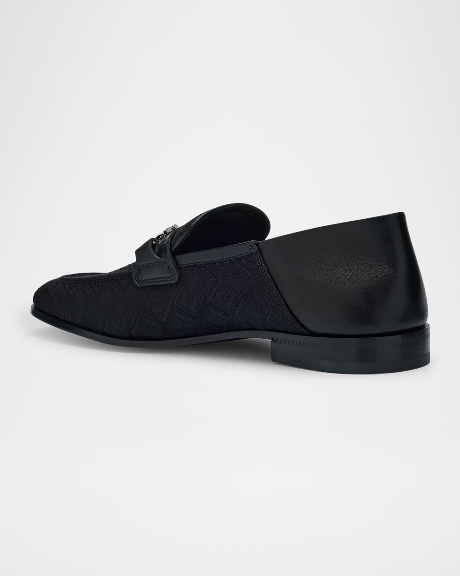 Men's Biarritz Leather and Jacquard Bit Loafers Product Image